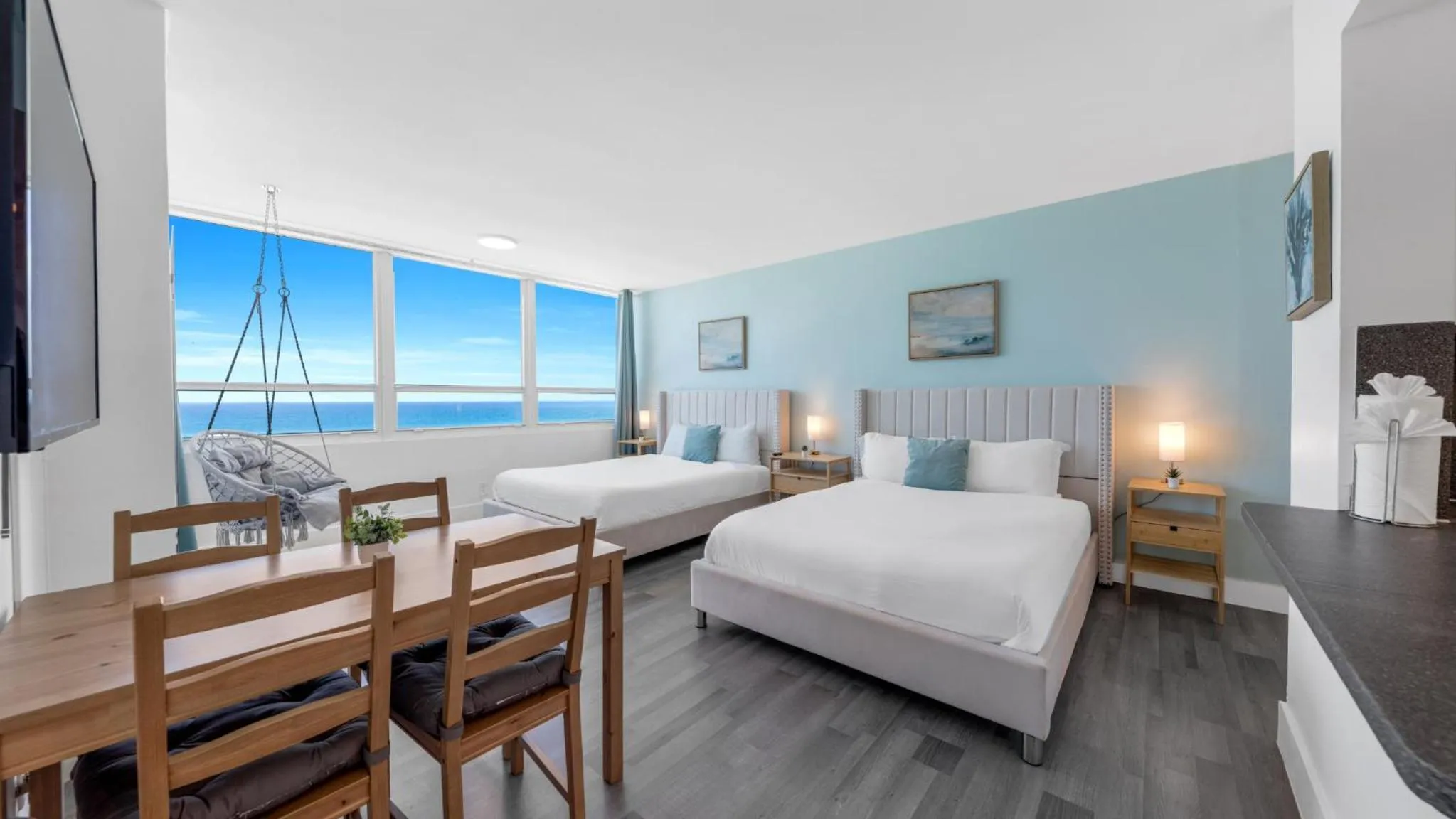 Bed in SeaStays Apartments