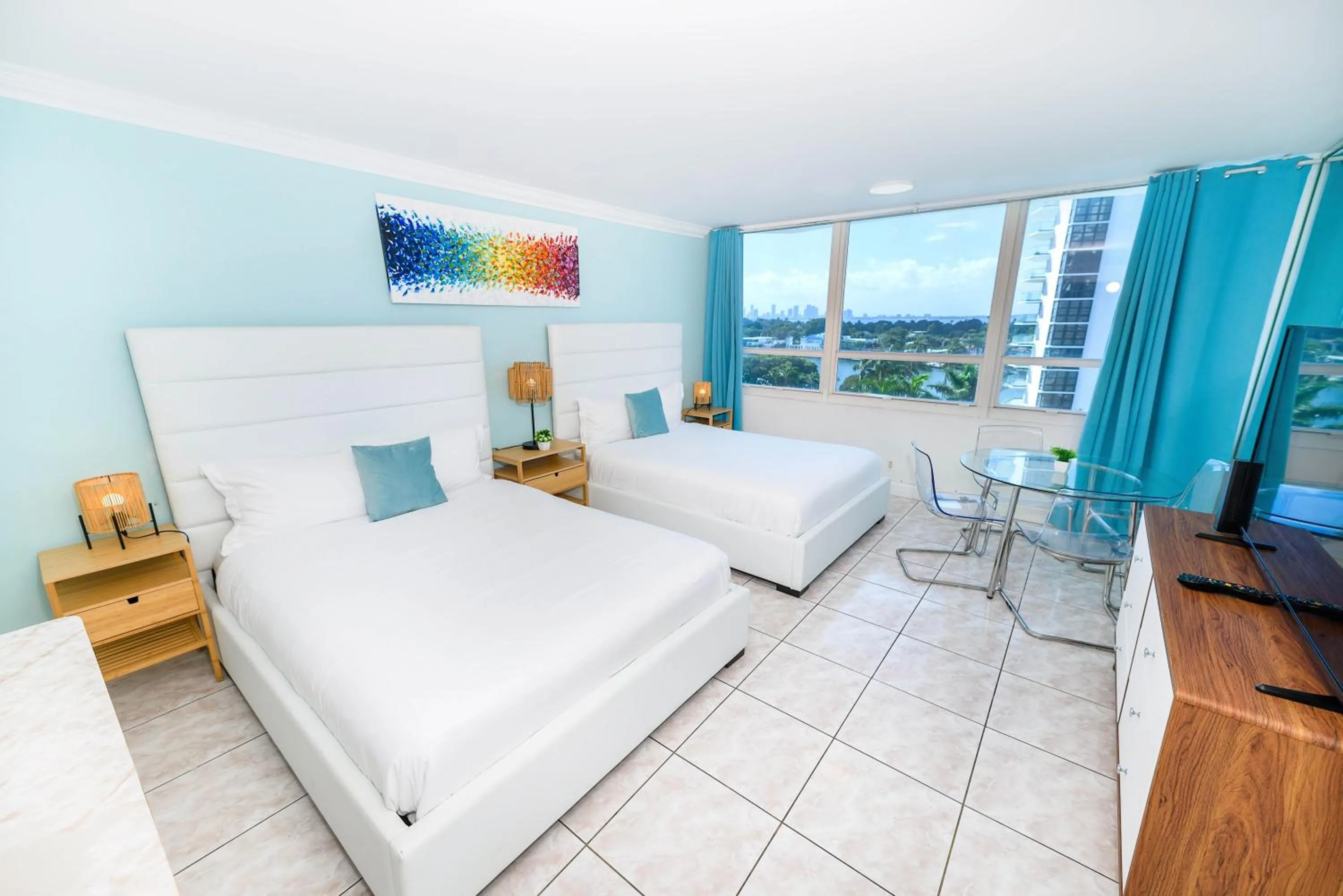 Bed in SeaStays Apartments