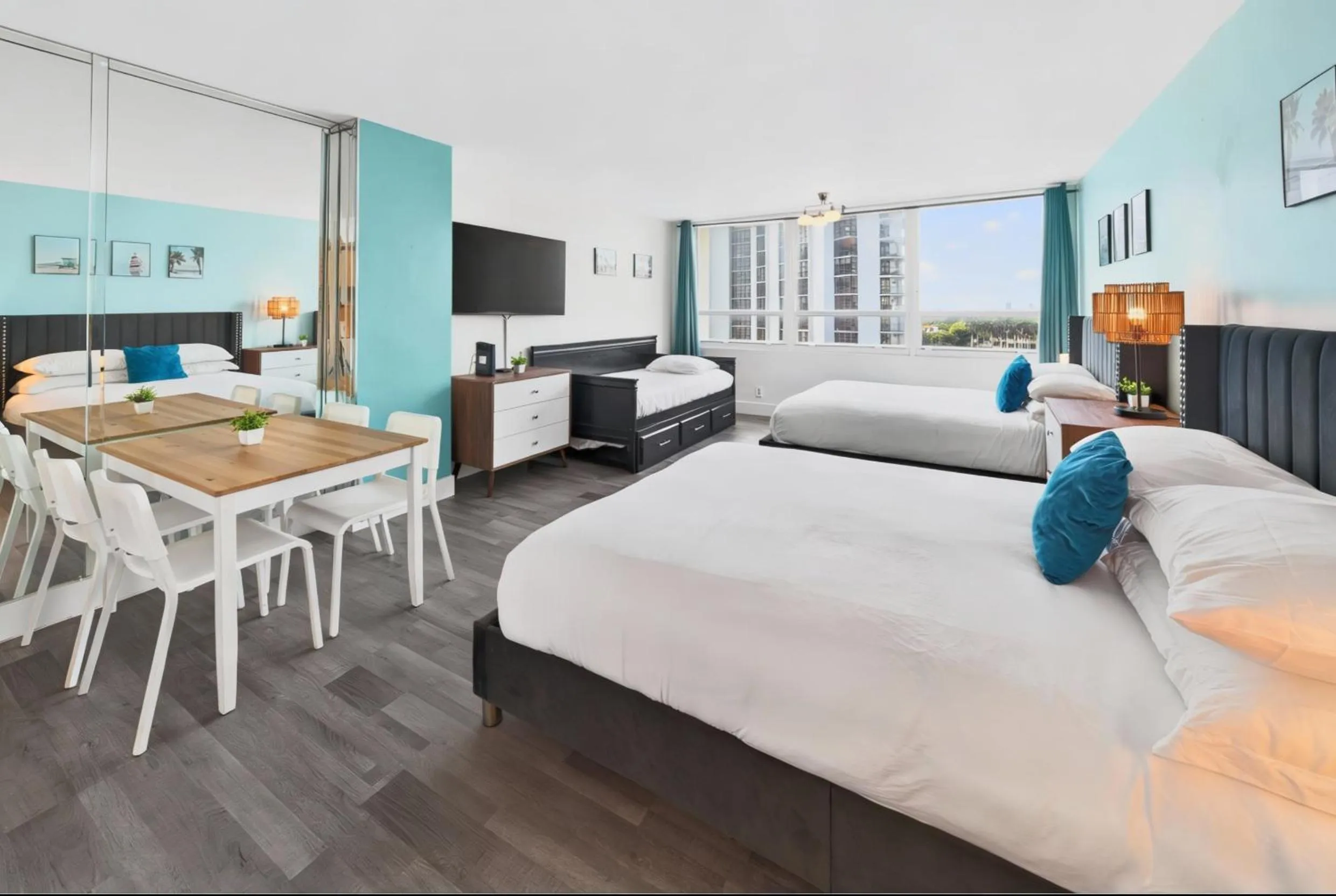 Bed in SeaStays Apartments