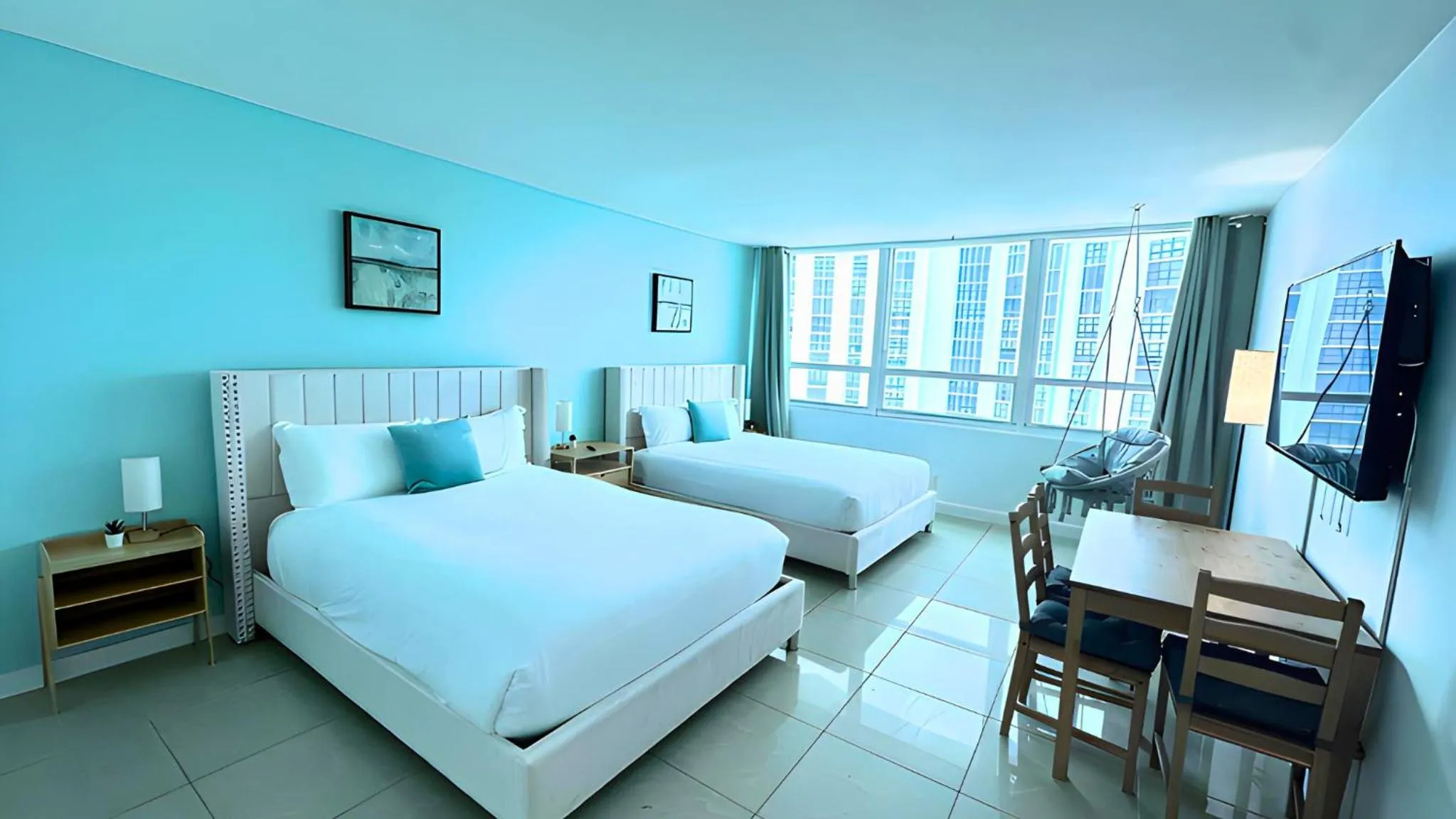 Bed in SeaStays Apartments