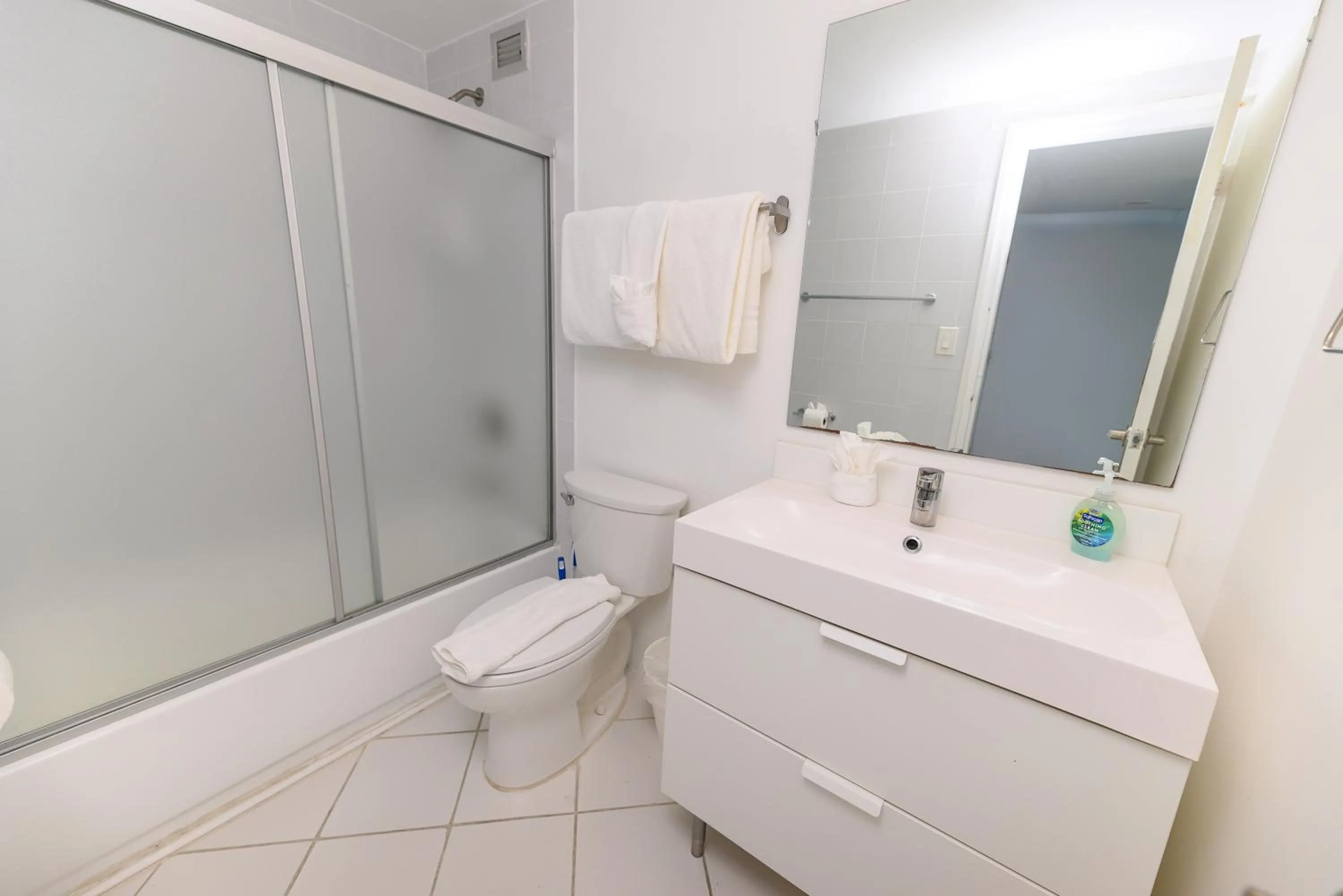 Shower in SeaStays Apartments