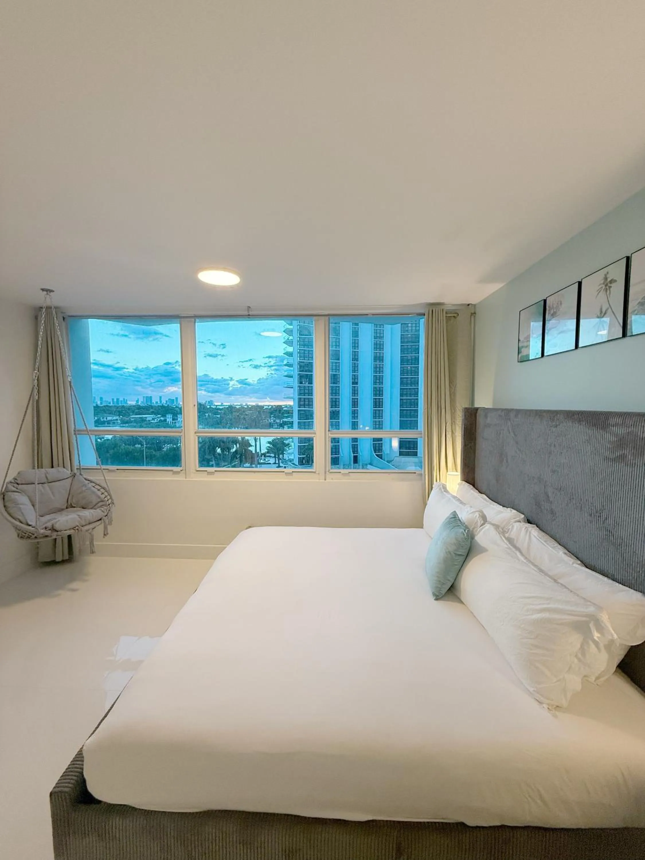 Bed in SeaStays Apartments