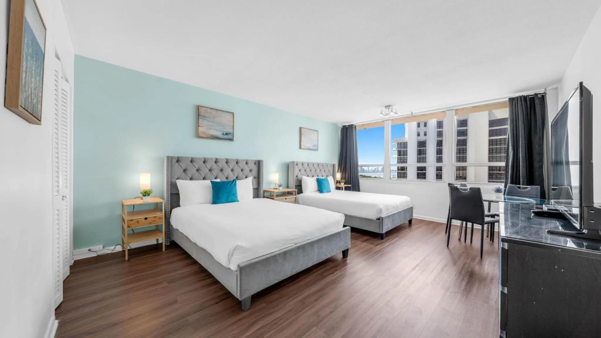 Bed in SeaStays Apartments