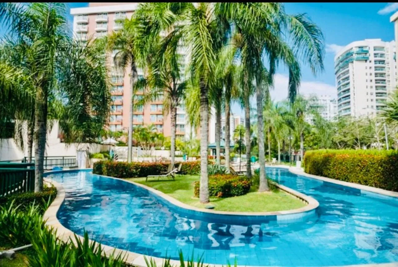 Pool view in Flat Barra First