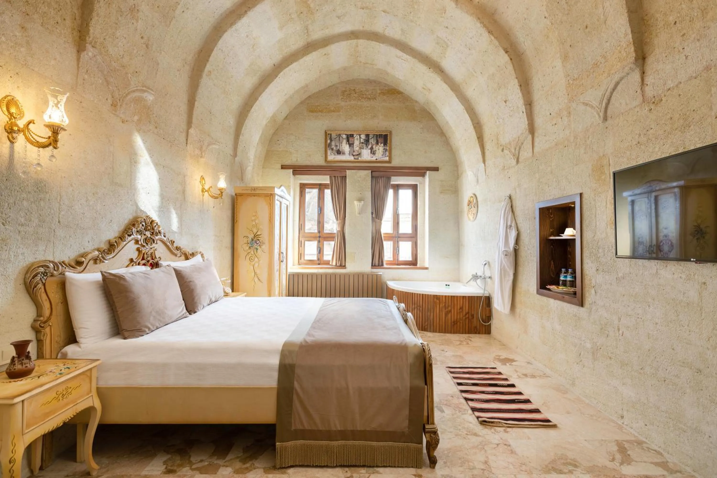 Bed in House 1938 Special Cave Hotel