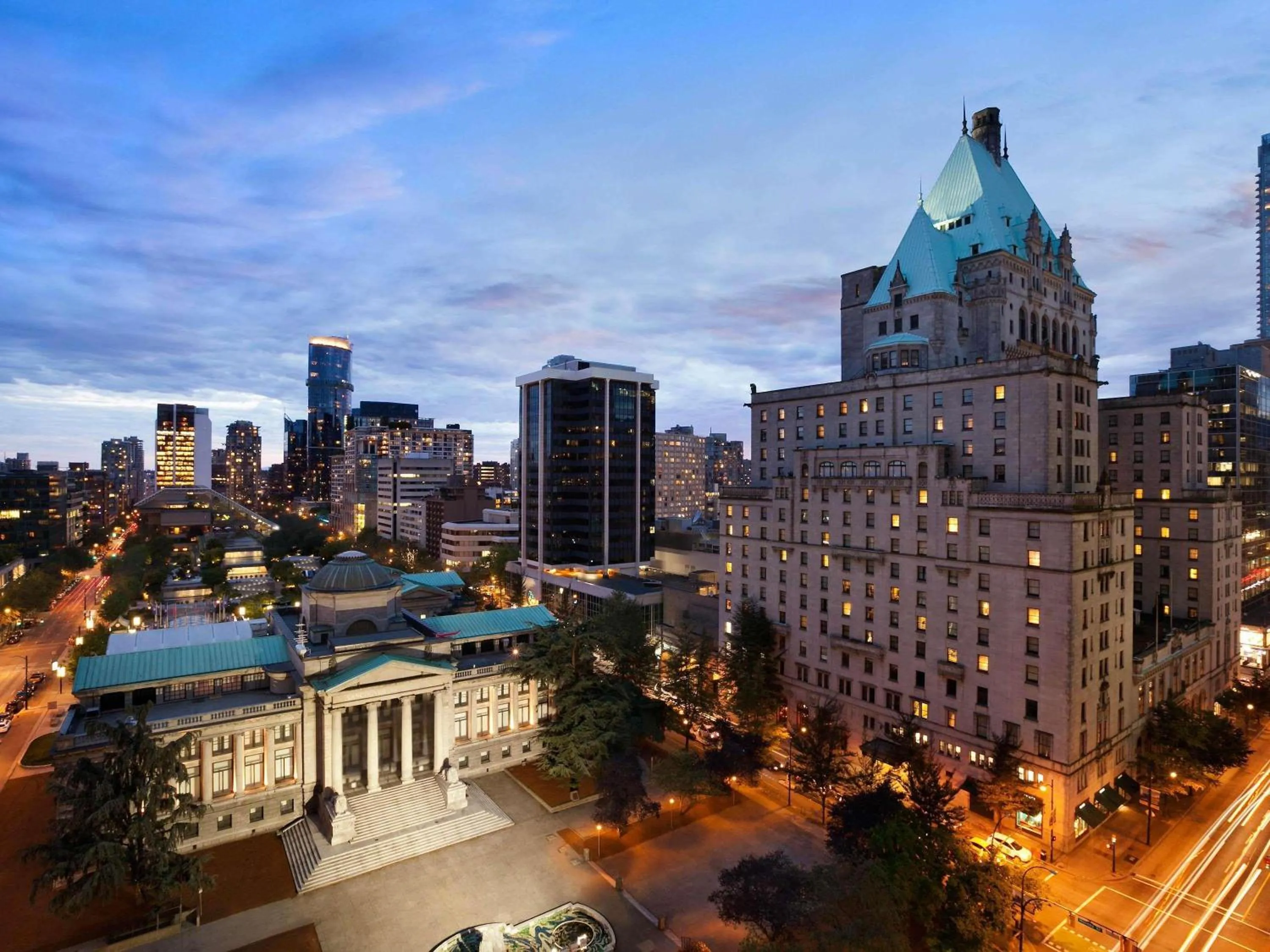 Property building in Fairmont Hotel Vancouver