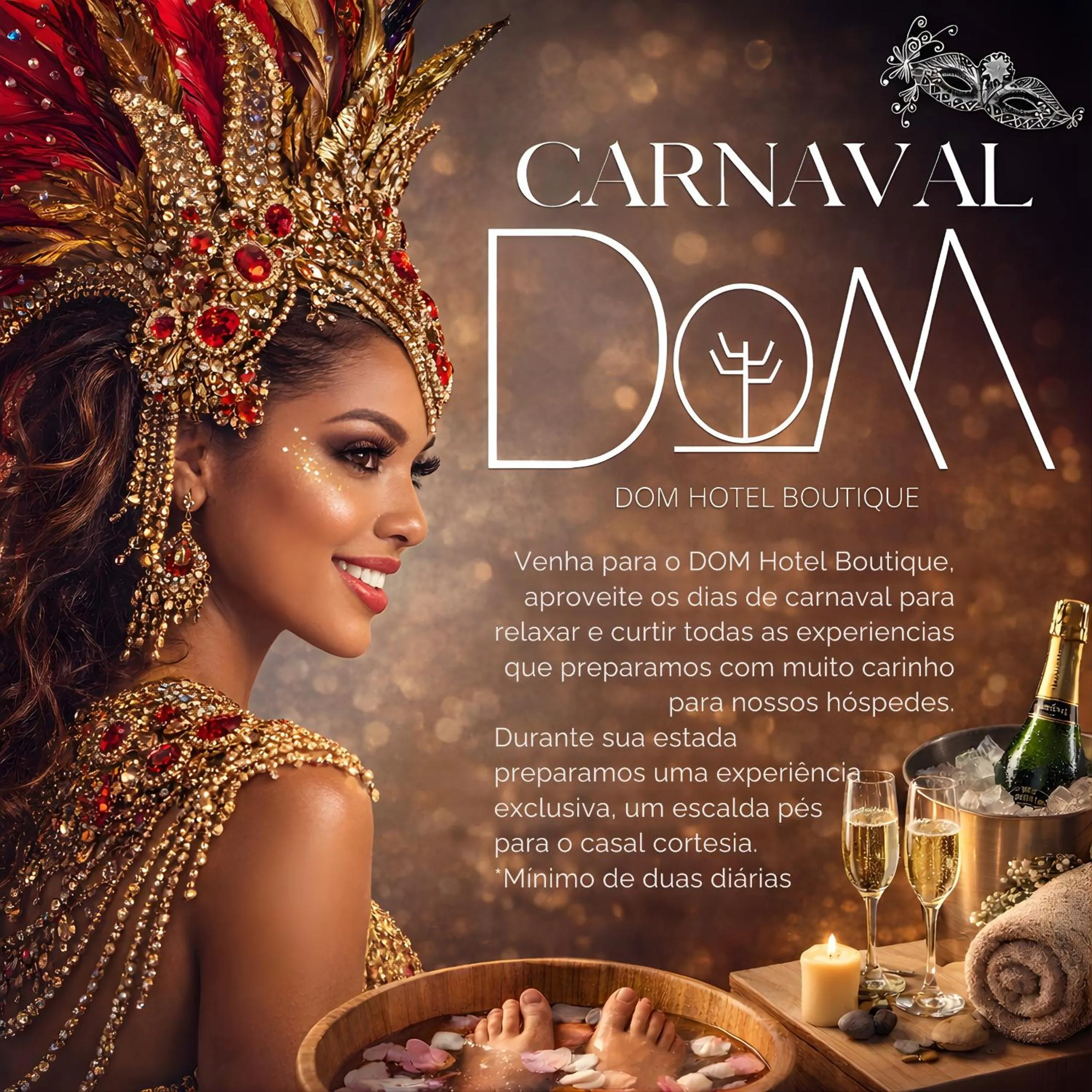 Text overlay in DOM Hotel