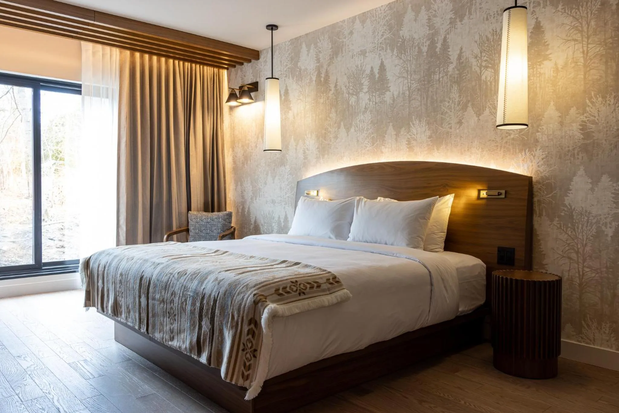 Bed in Hôtel-Musée Premières Nations