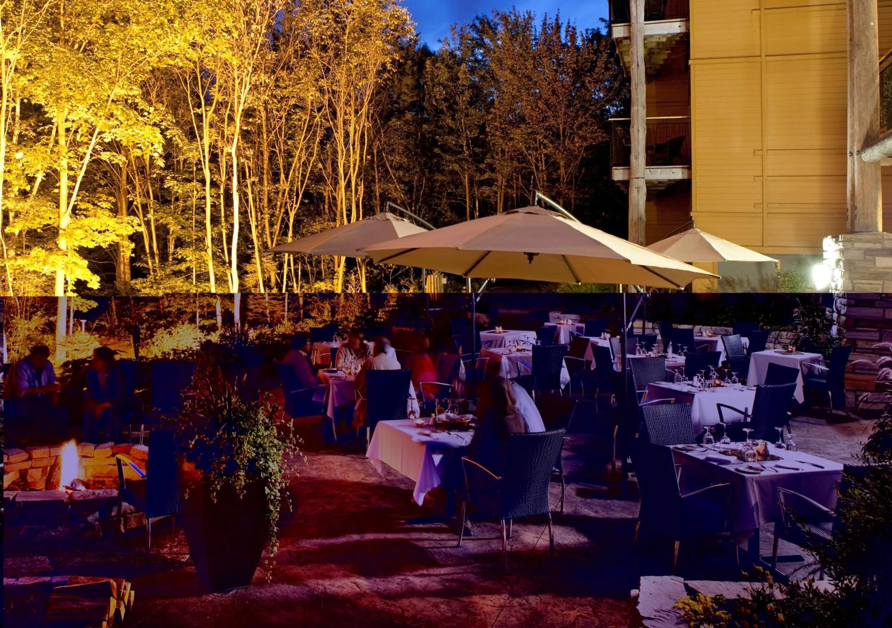 Patio in Hôtel-Musée Premières Nations