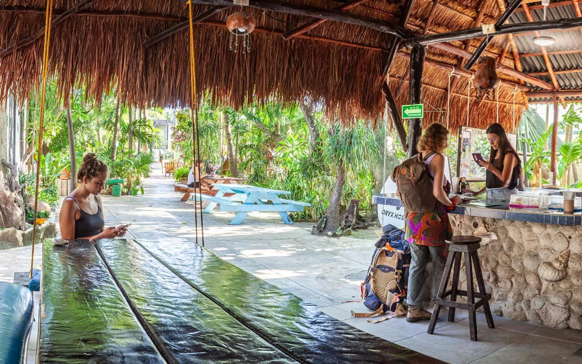 Lobby or reception in Hostel Oryx Tulum