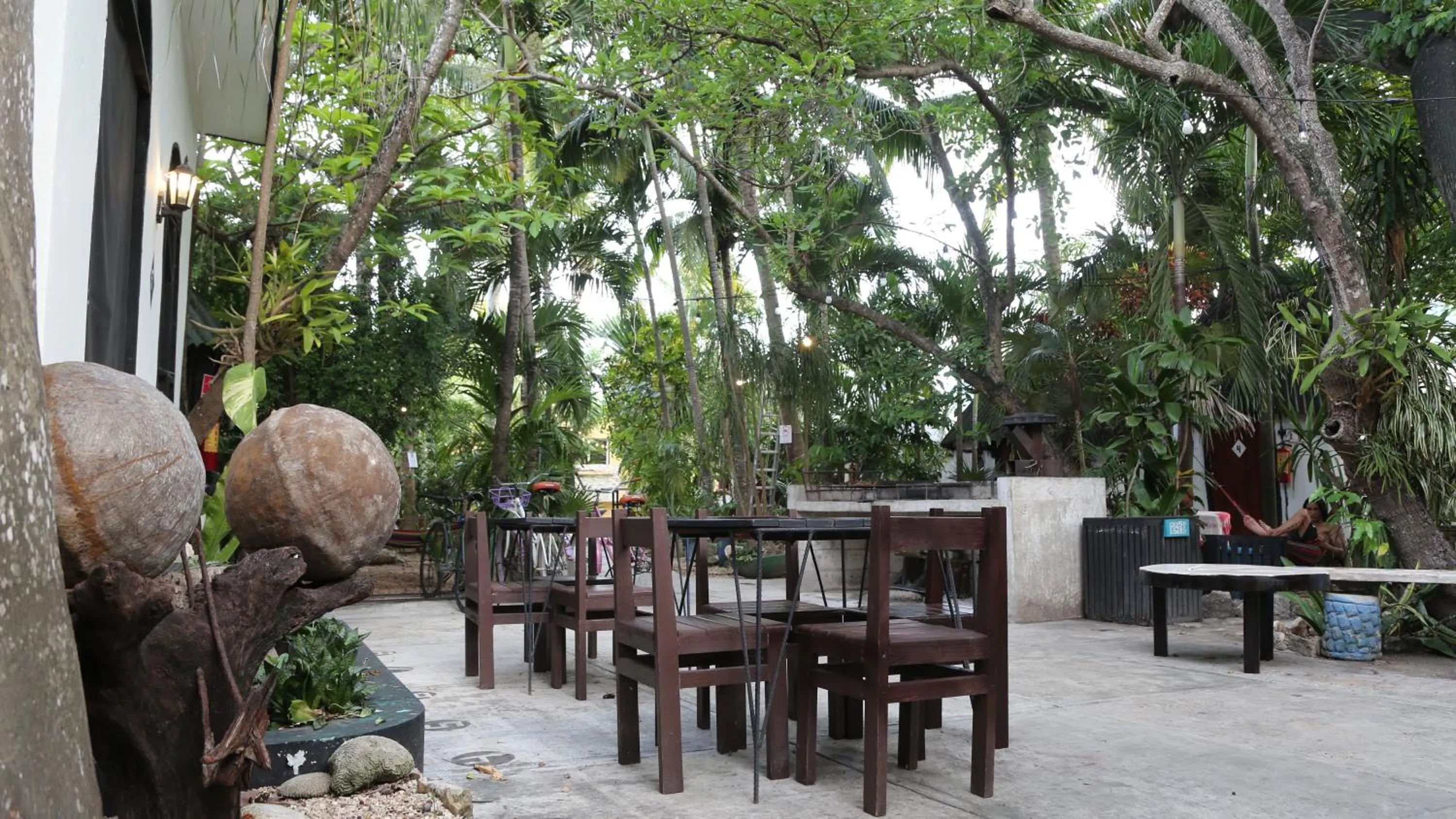 Garden in Hostel Oryx Tulum