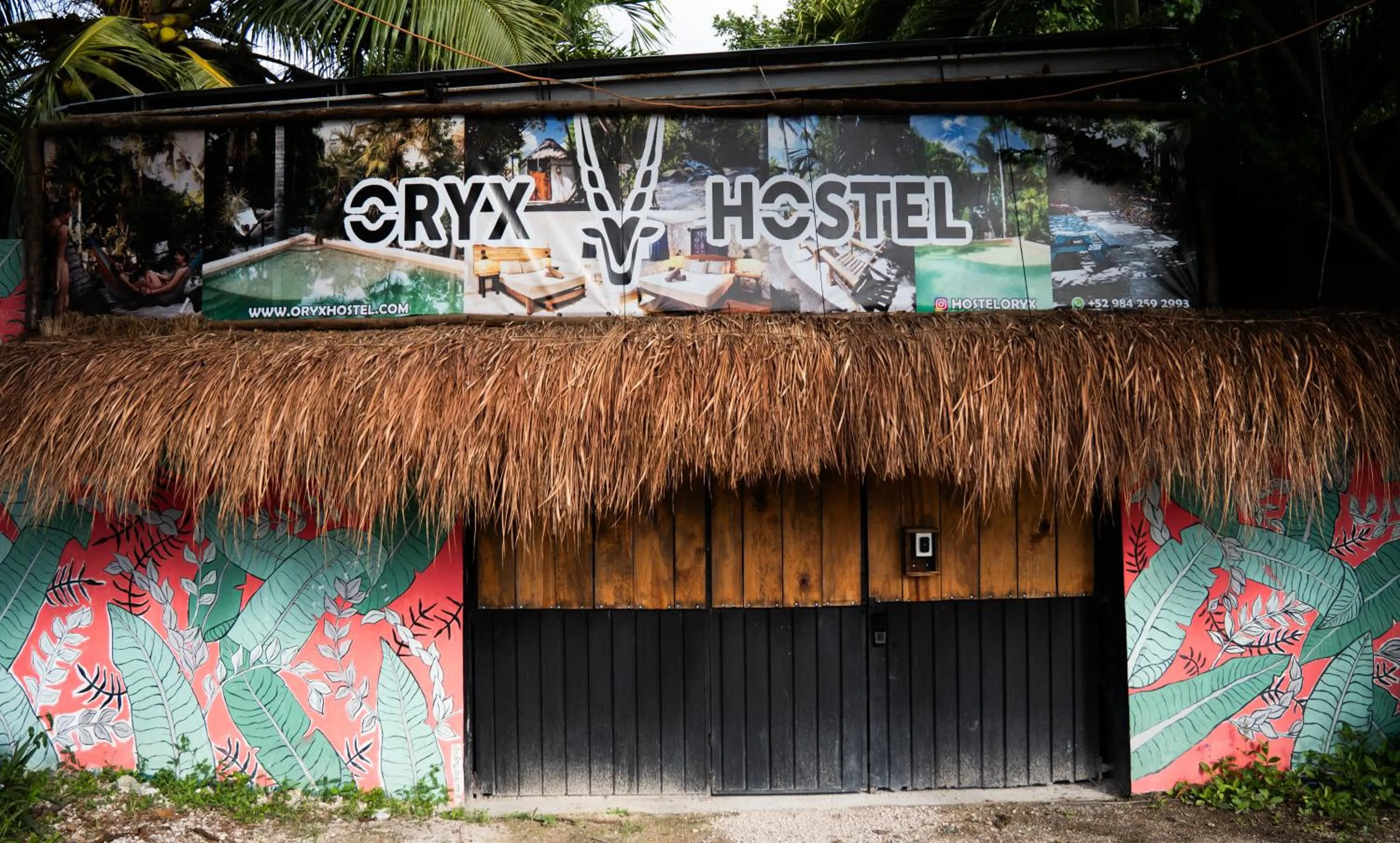 Facade/entrance in Hostel Oryx Tulum