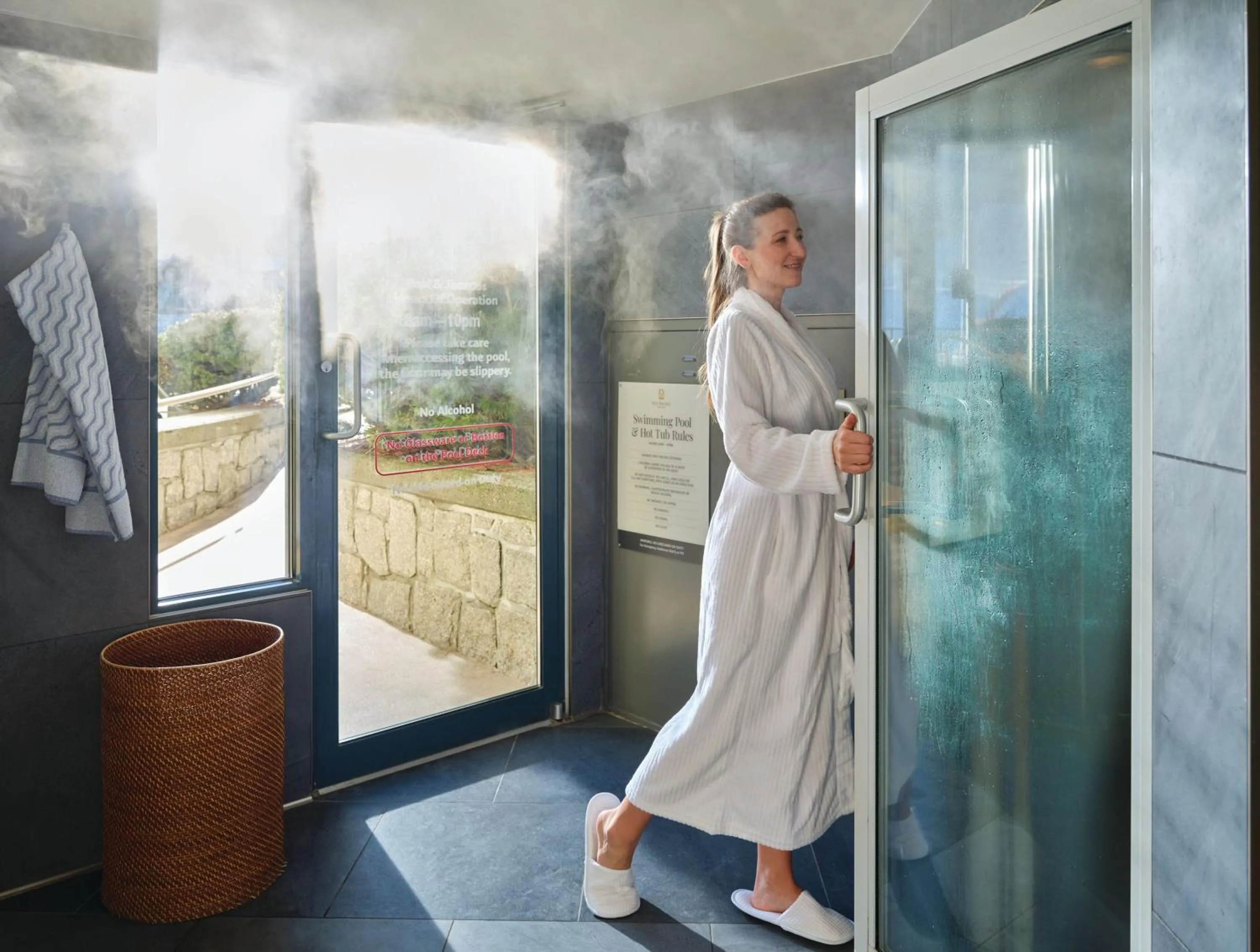 Steam room in Pan Pacific Whistler Mountainside