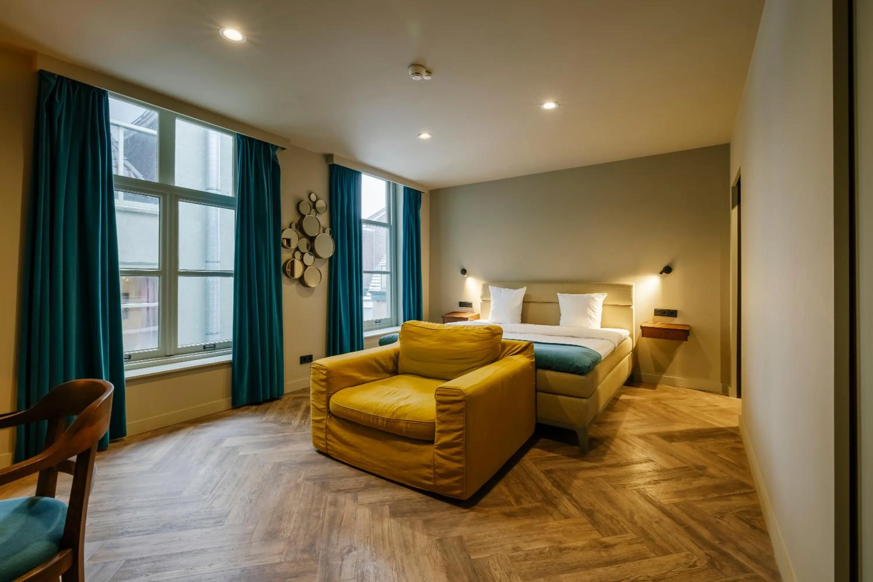 Bed in MAF Haarlem Boutique Hotel