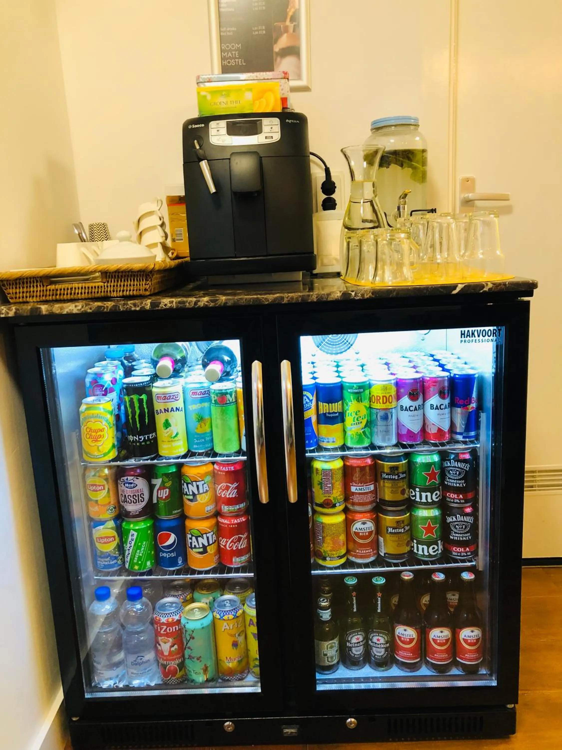 Drinks in Room Mate Hostel Amsterdam Zaandam