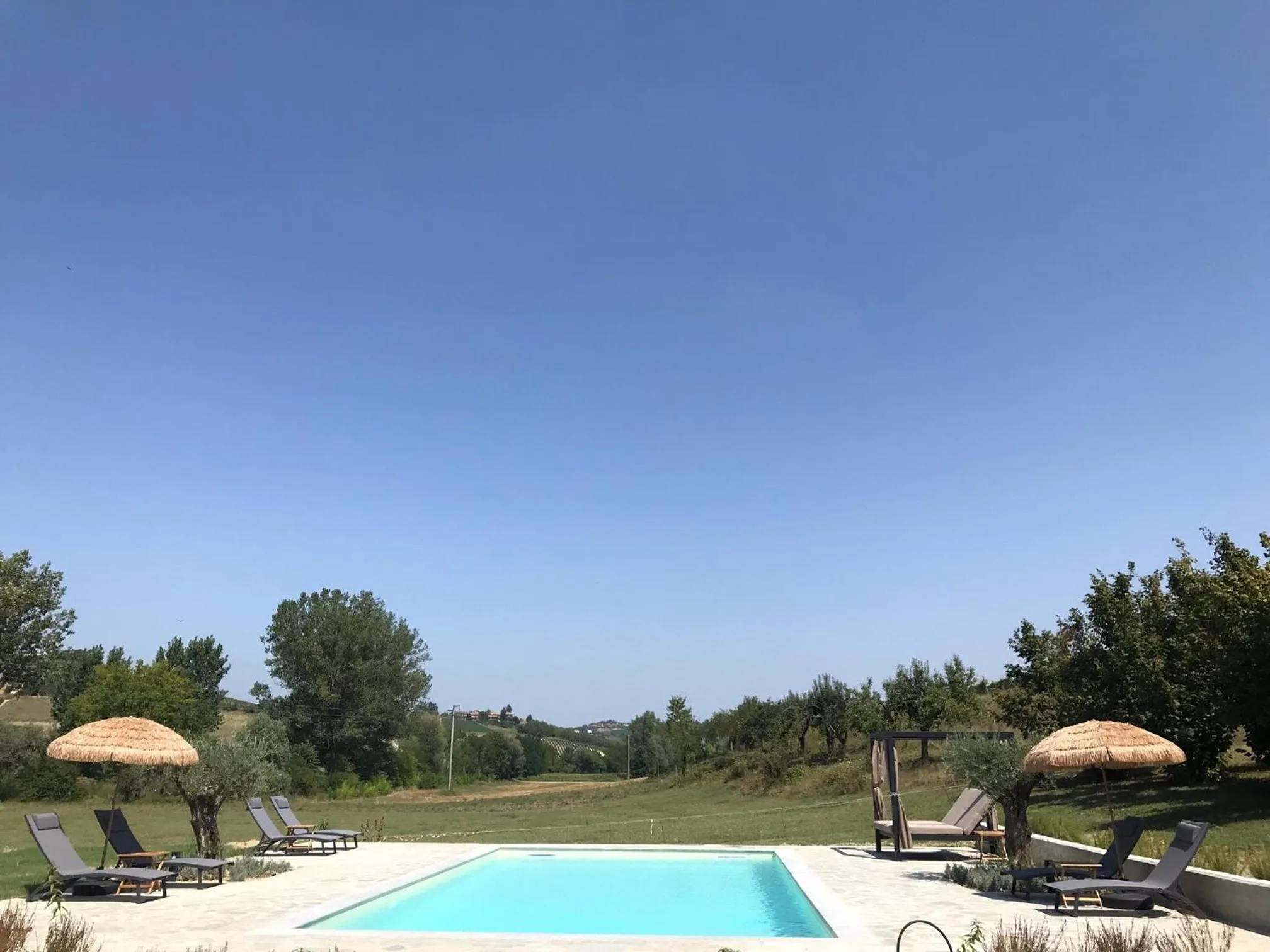 Pool view in Sotto La Vigna Charm Stay Adults only vacation Bed and breakfast room