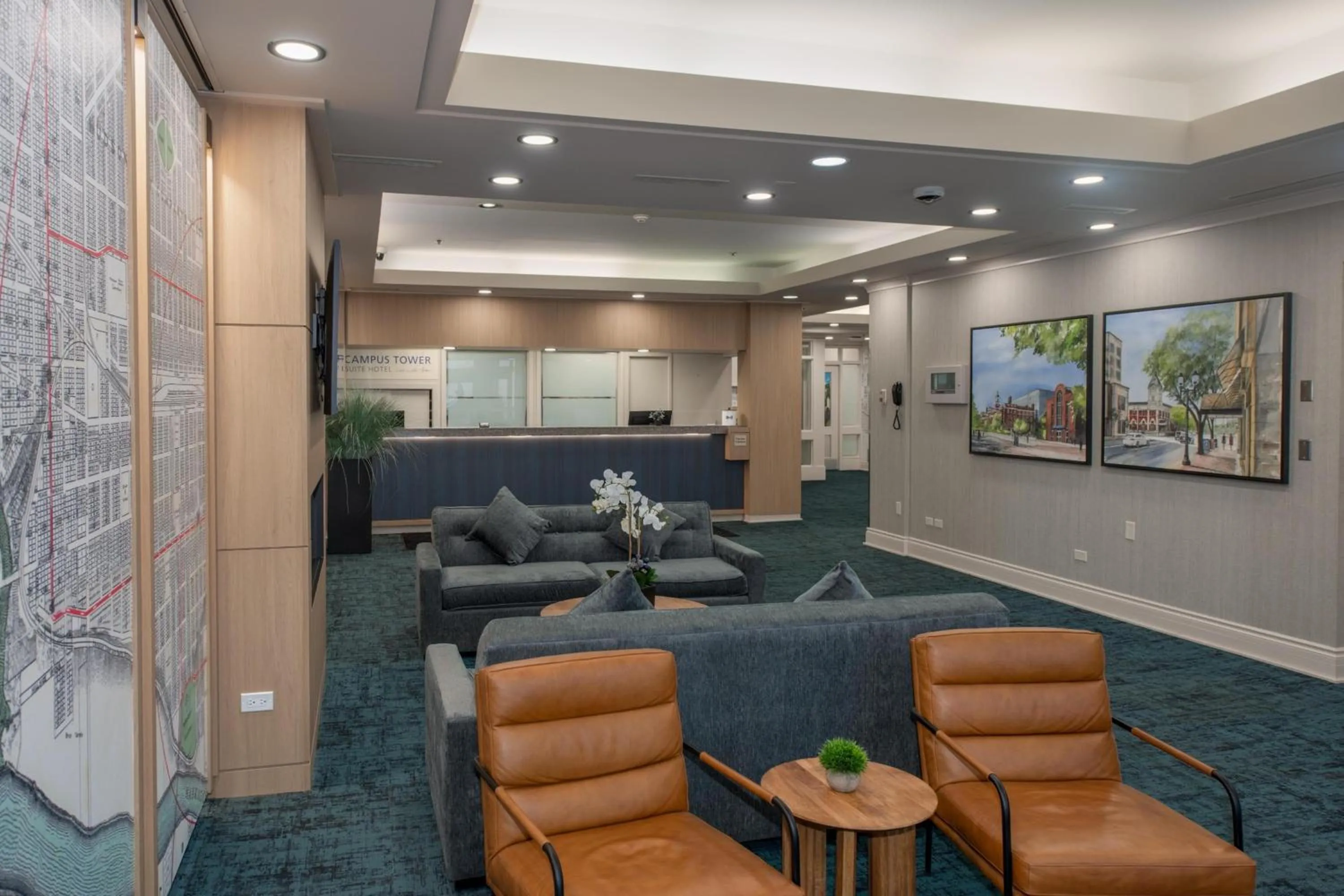 Lobby or reception in Campus Tower Suite Hotel