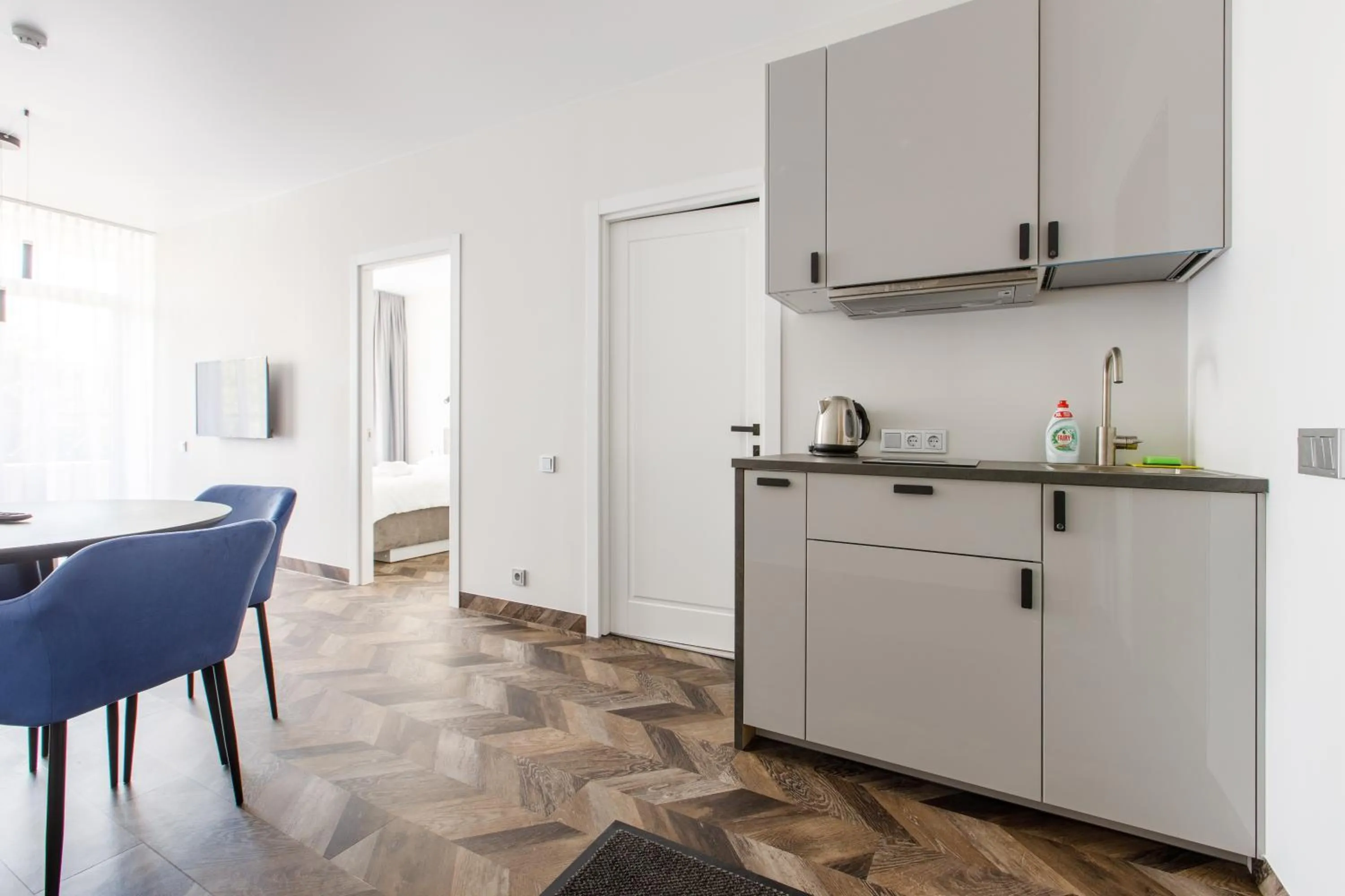 Kitchen or kitchenette in Seaside Central Hotel