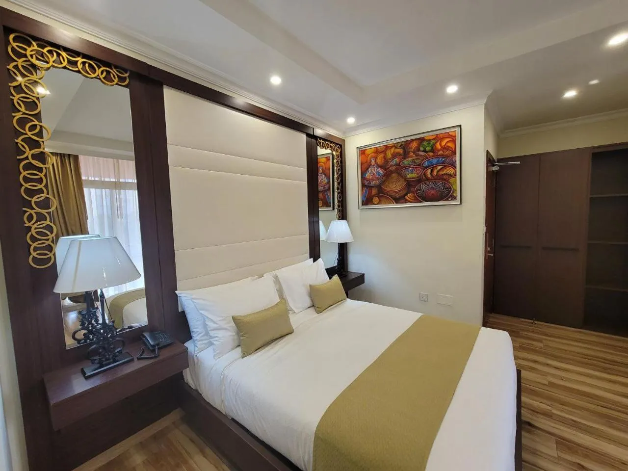 Bed in Goha Addis Hotel