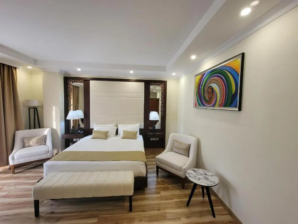 Bed in Goha Addis Hotel