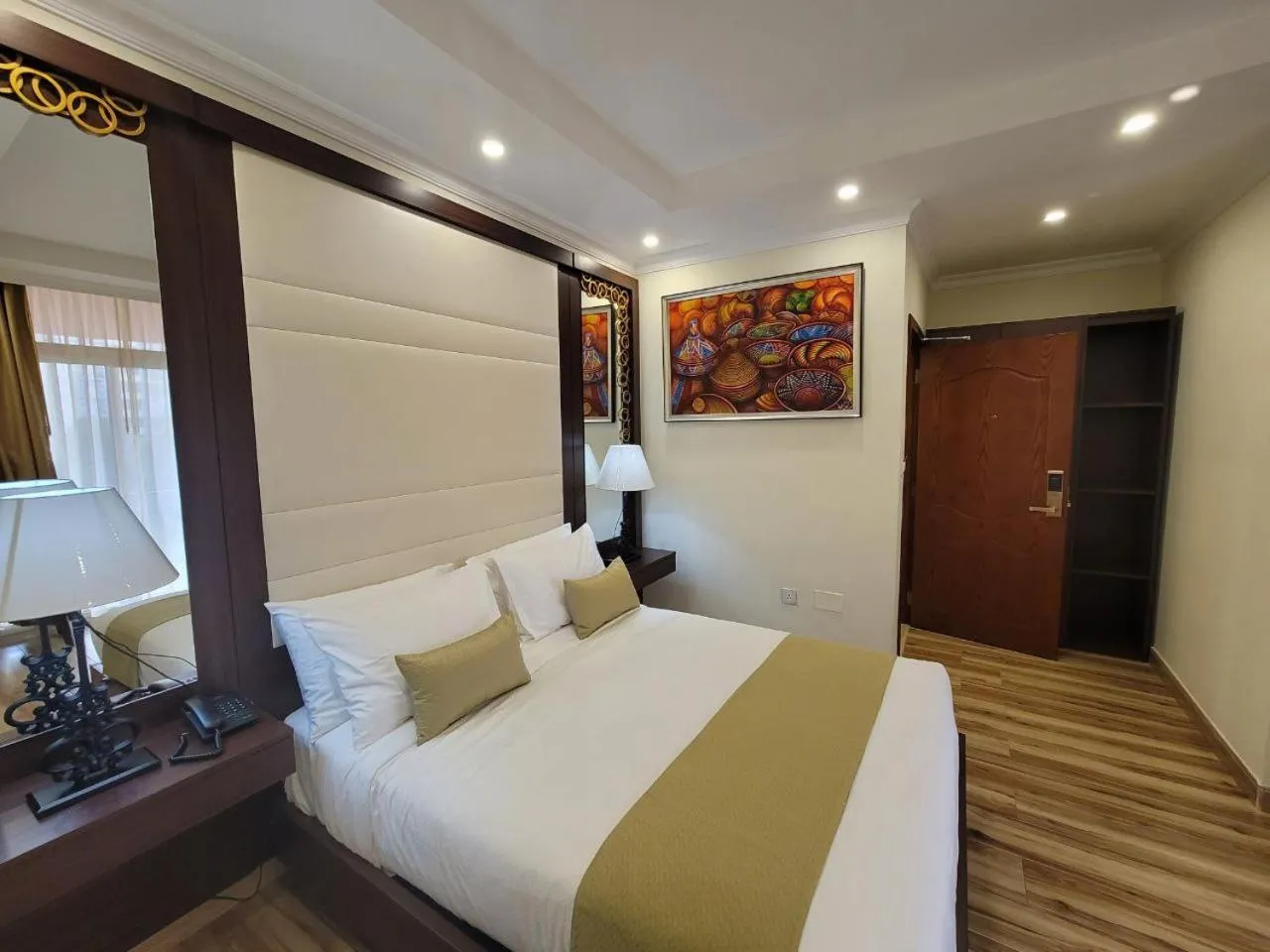 Bed in Goha Addis Hotel
