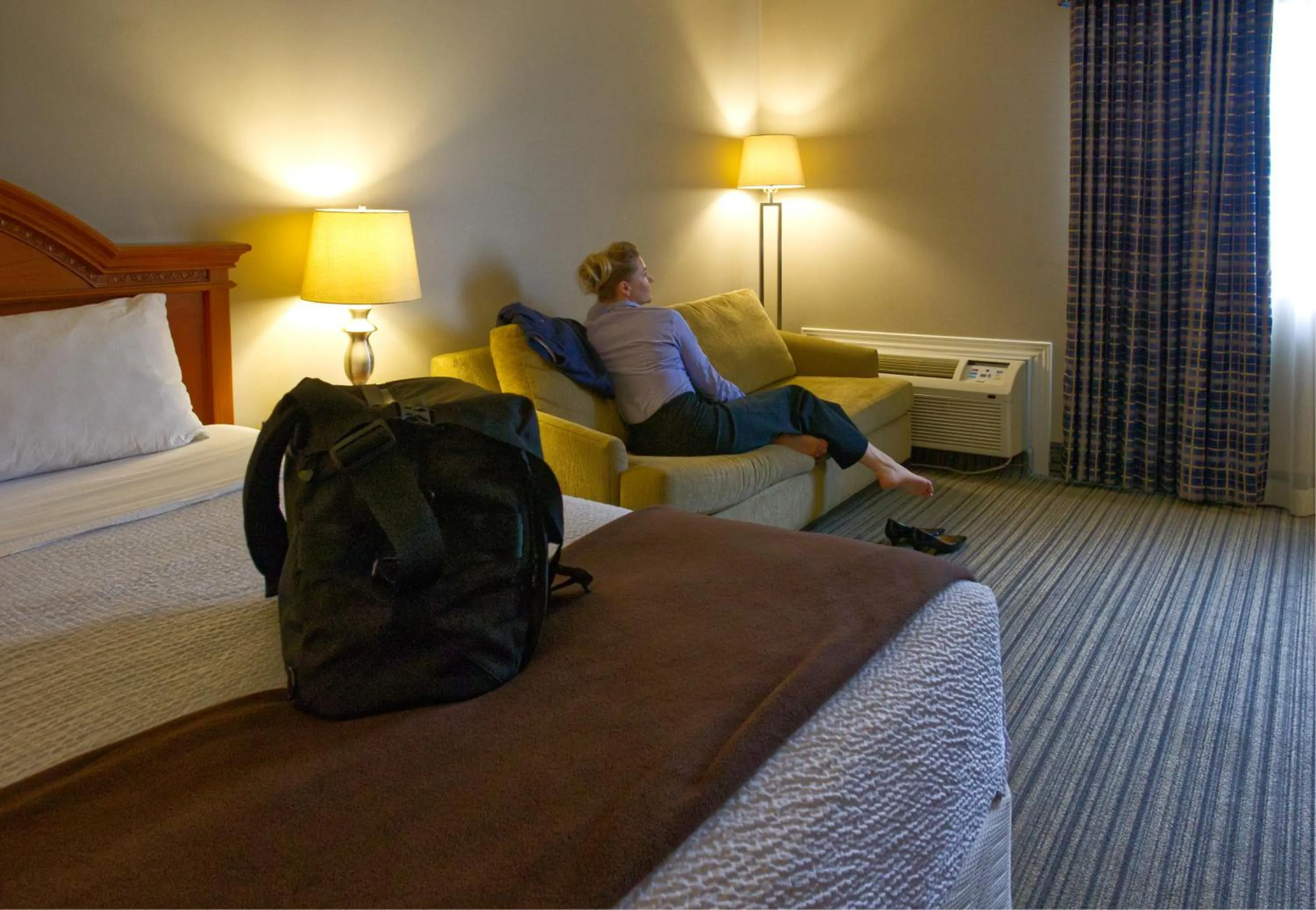 Bedroom, Bed in Ramada by Wyndham London