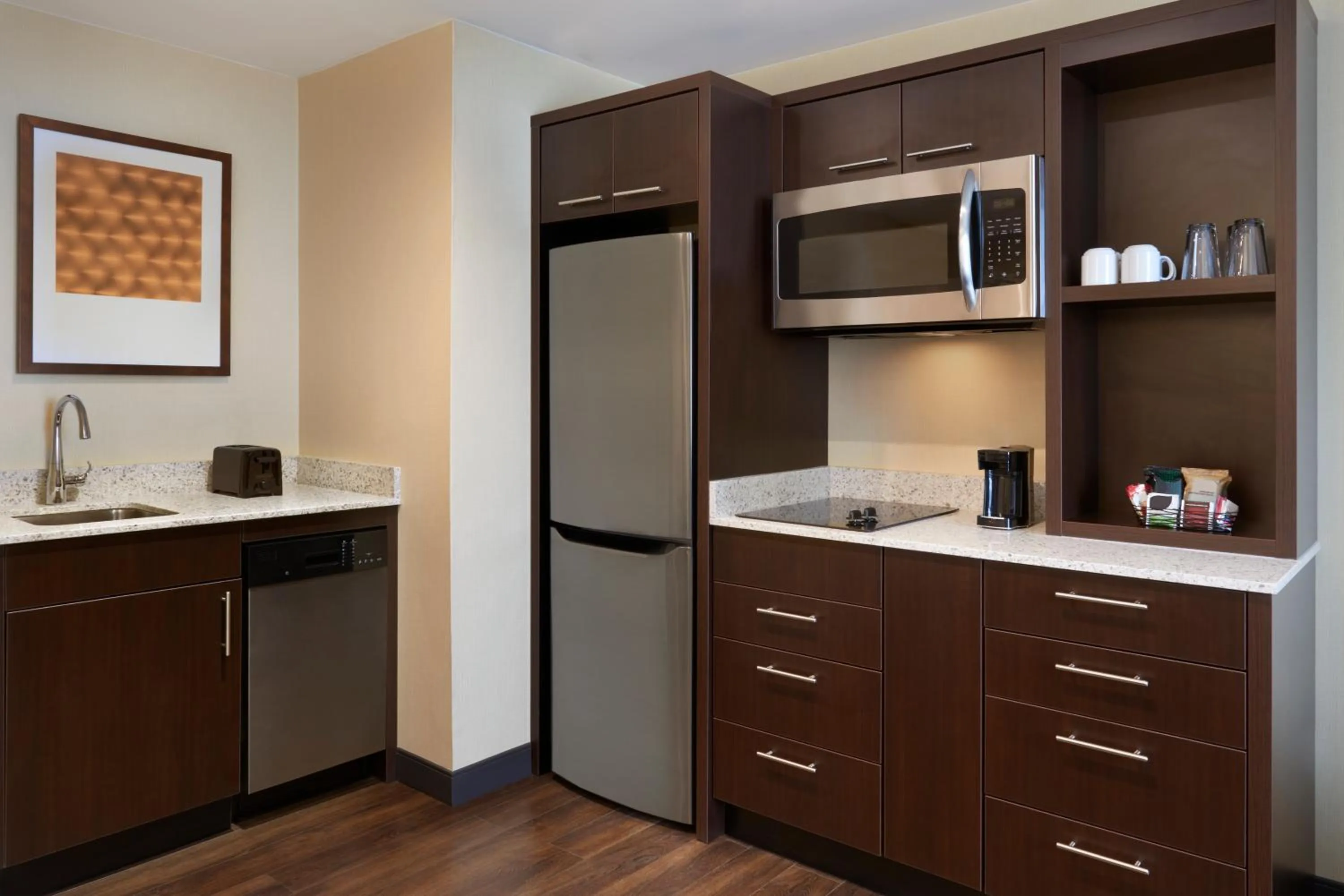 kitchen in TownePlace Suites by Marriott Toronto Oakville