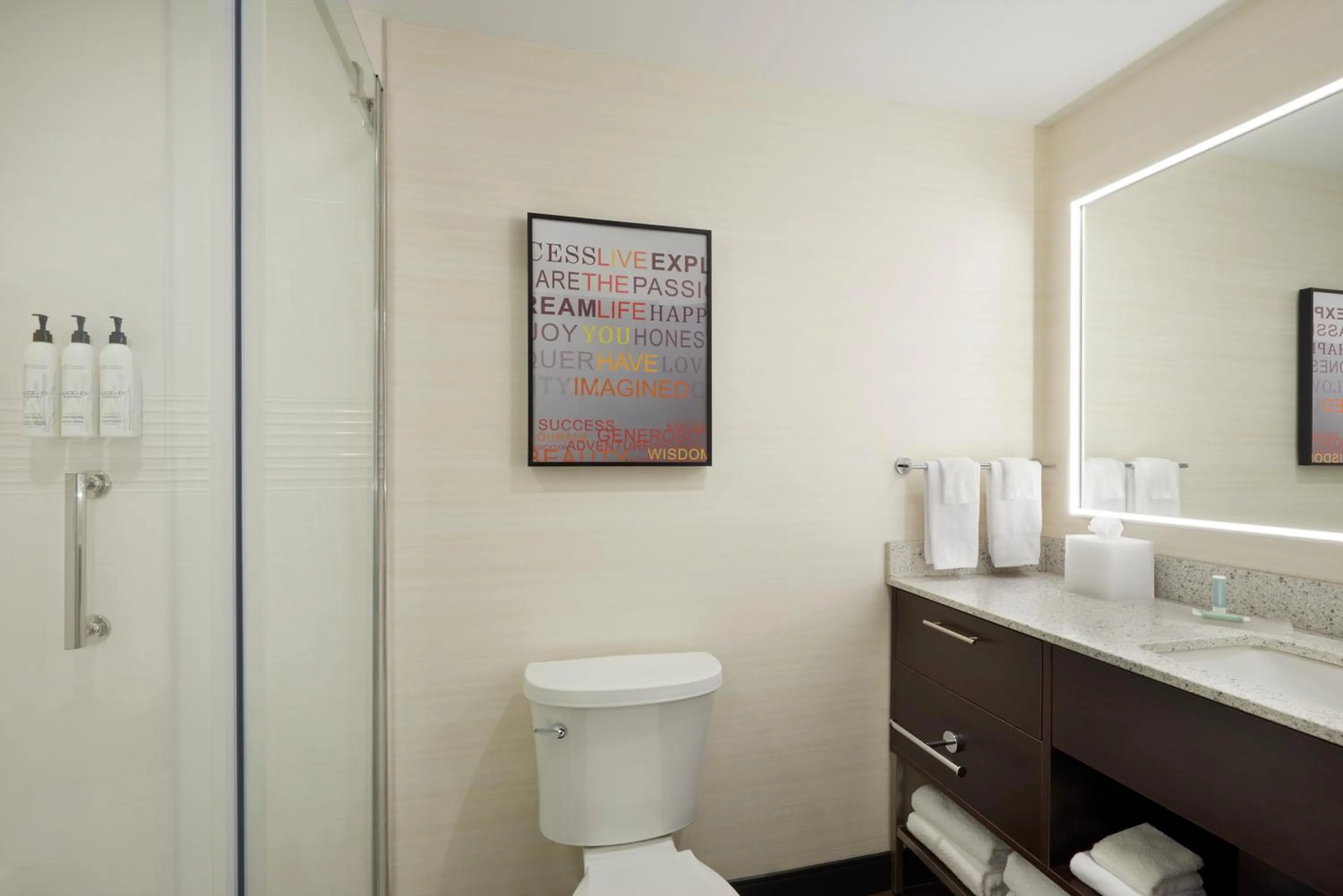 Shower in TownePlace Suites by Marriott Toronto Oakville