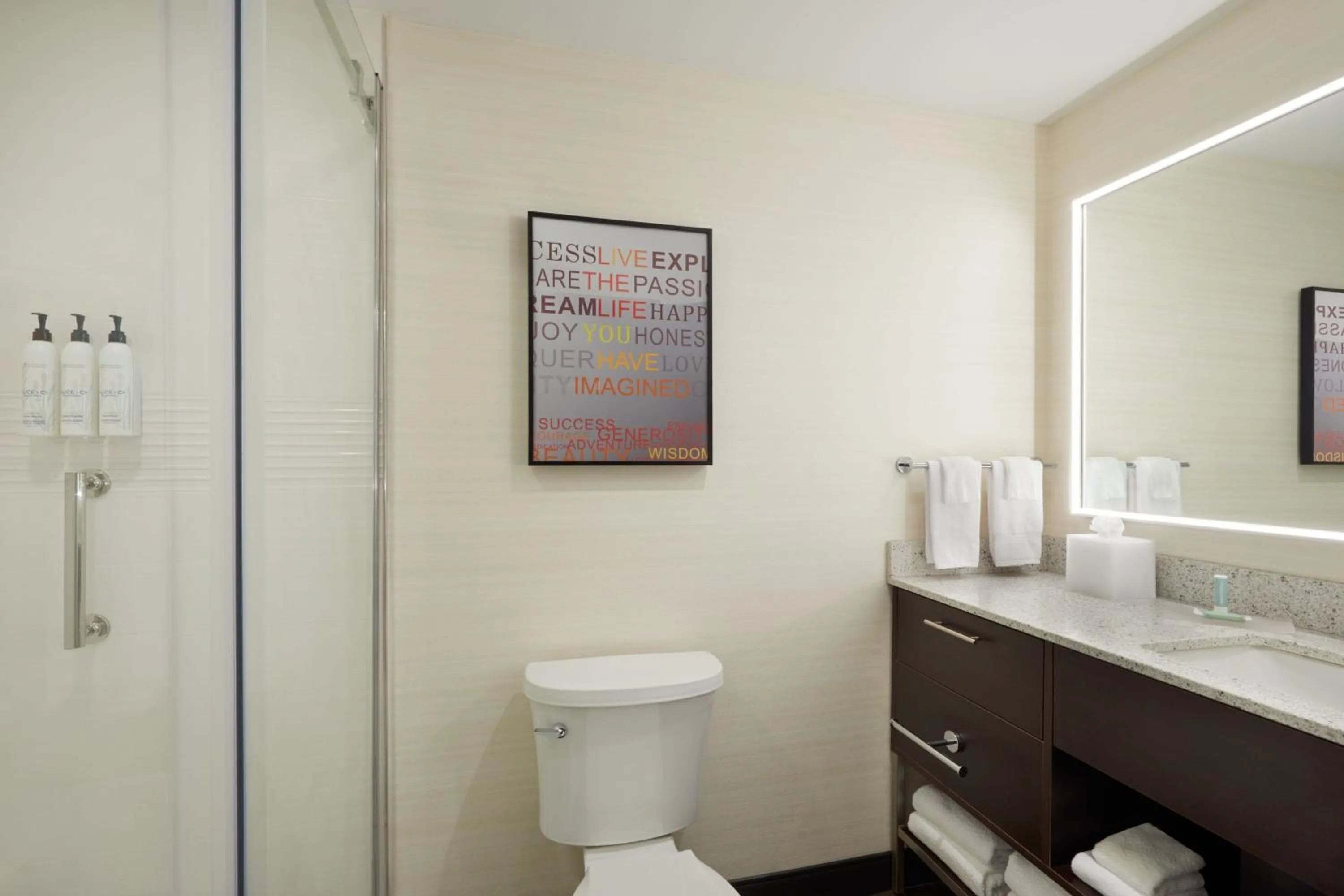 Bathroom in TownePlace Suites by Marriott Toronto Oakville
