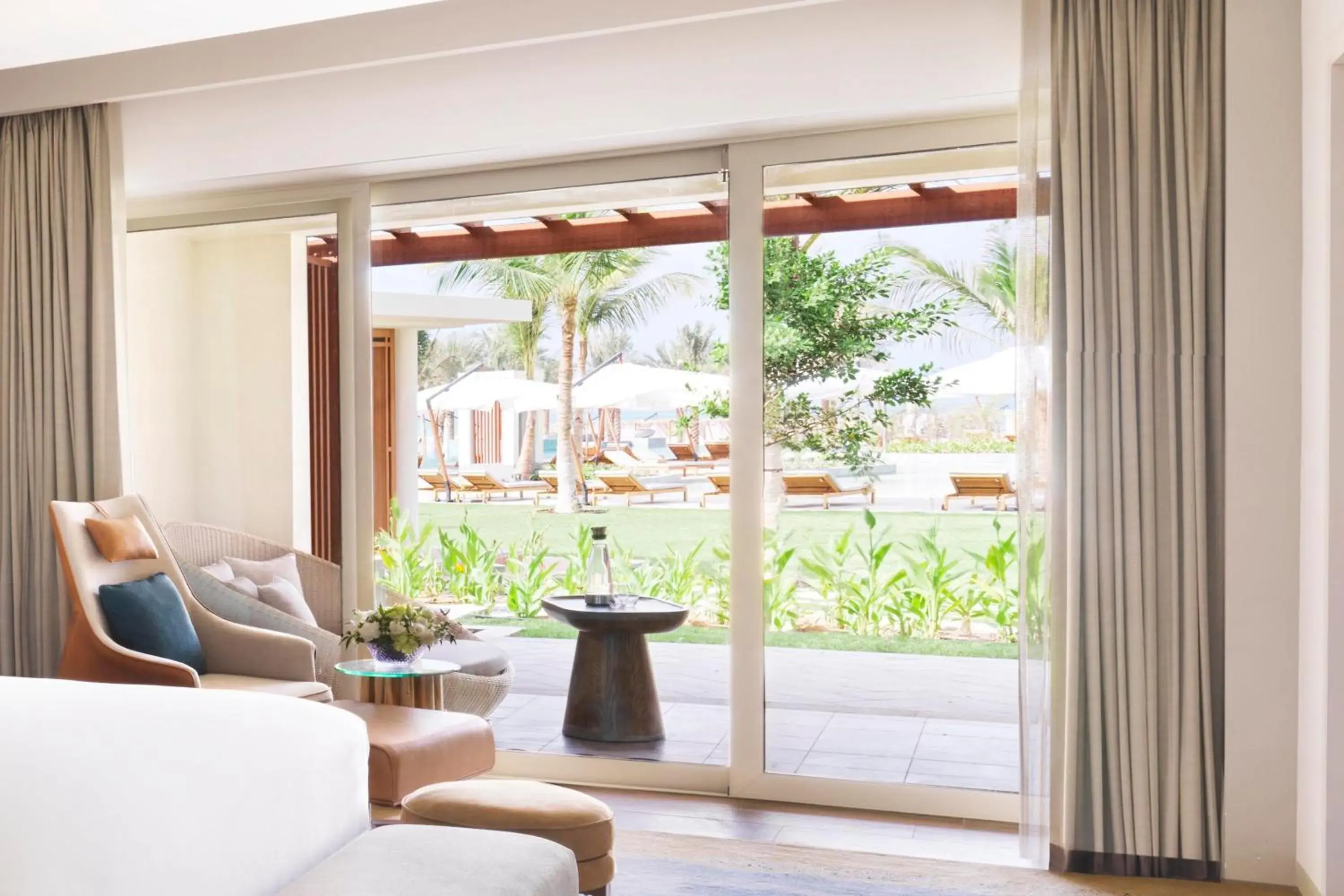 View (from property/room), Bed in InterContinental Ras Al Khaimah Mina Al Arab Resort & Spa by IHG View (from property/room), Bed in InterContinental Ras Al Khaimah Mina Al Arab Resort & Spa by IHG