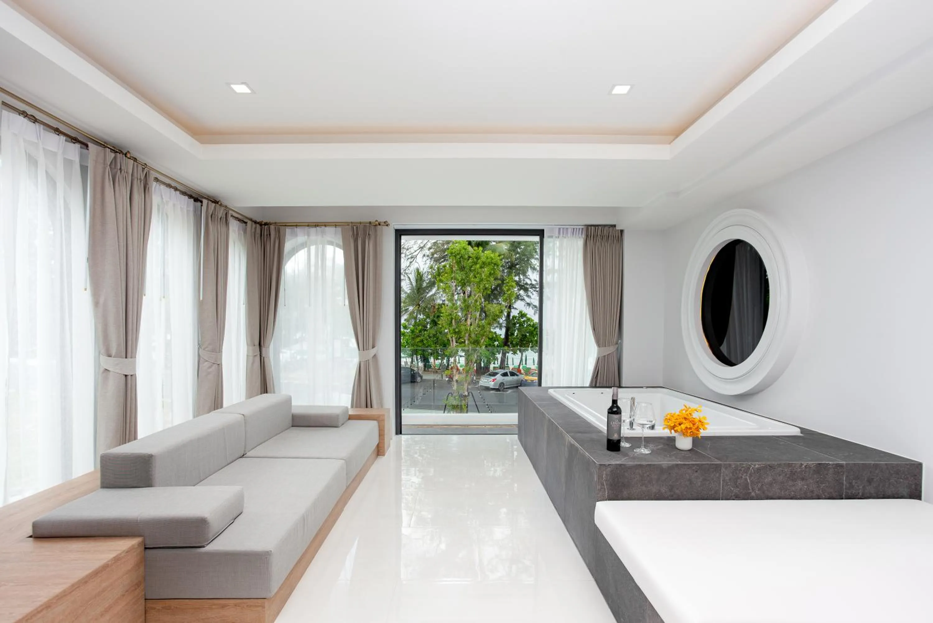Living room, Bed in Anona Beachfront Phuket Resort-SHA EXTRA PLUS