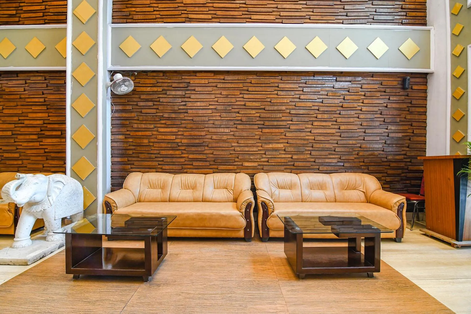 Seating area in FabHotel Shivani International