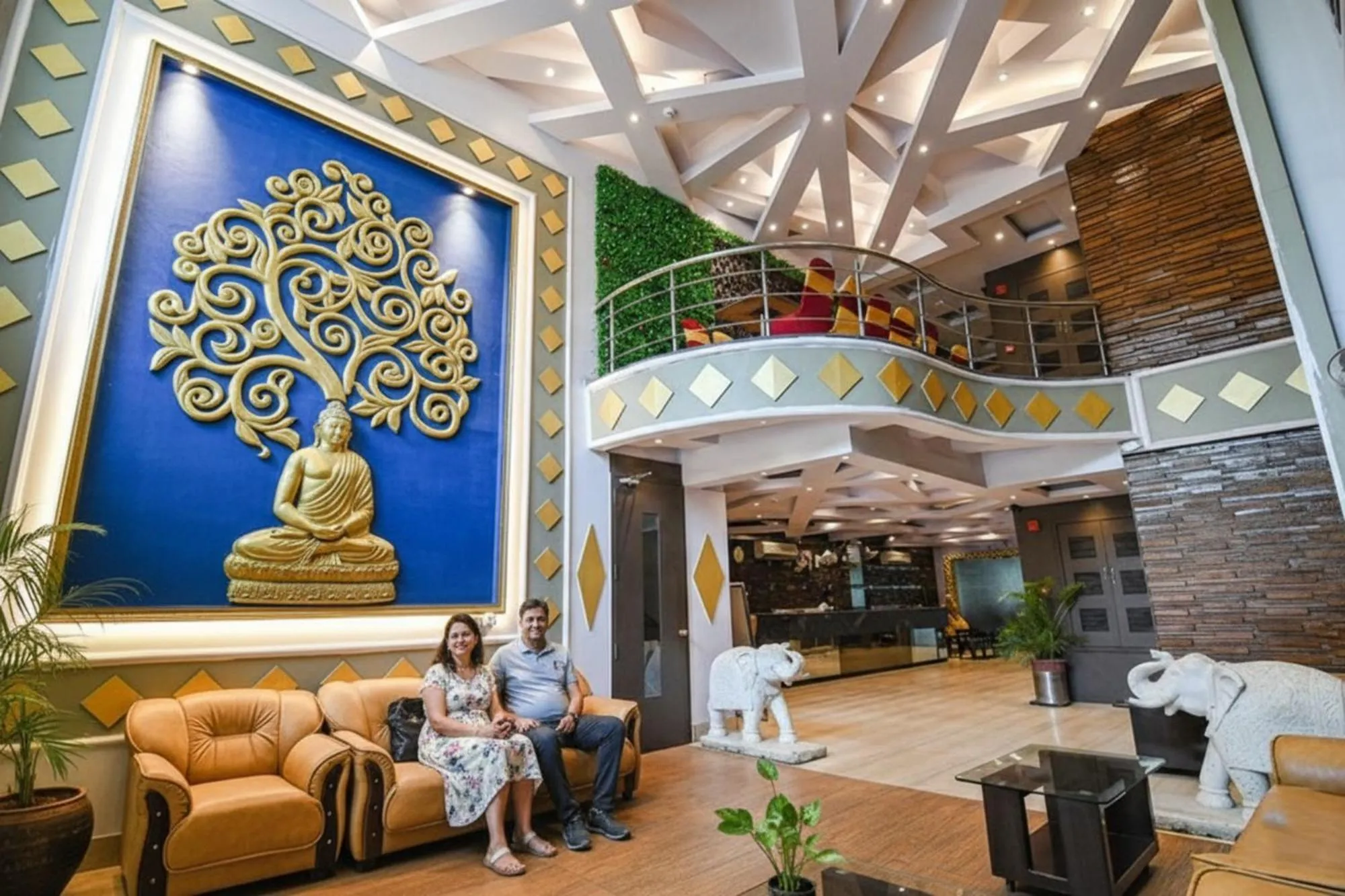 Seating area in FabHotel Shivani International