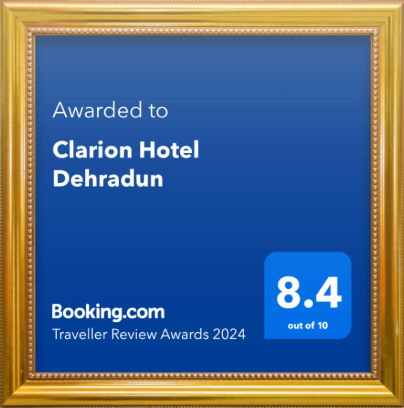 Certificate/Award in Clarion Hotel Dehradun
