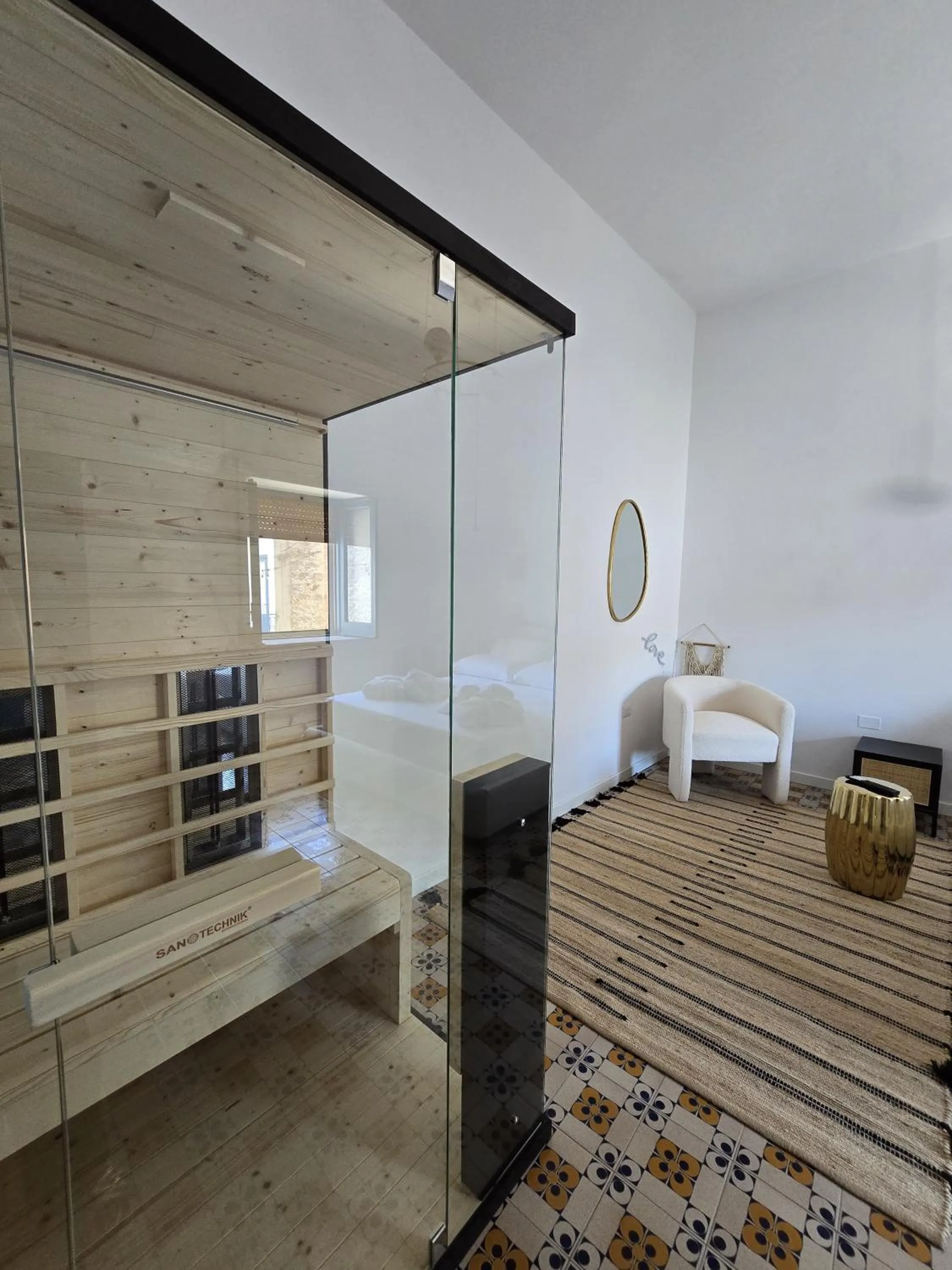 Sauna, Bed in Terra Muronis Hotel Diffuso