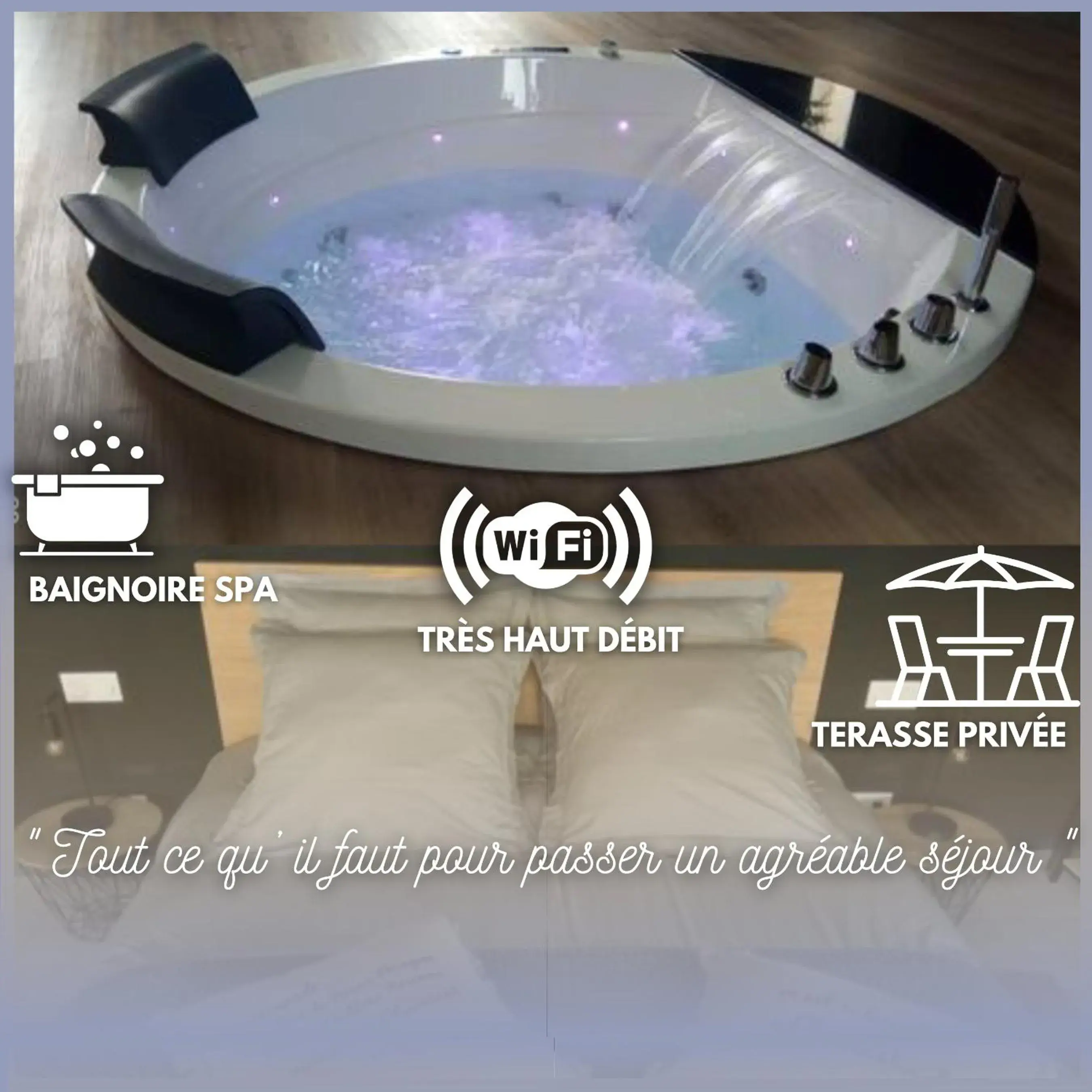 Deluxe Double Room - single occupancy in La Casa du Dolmen Clara, balnéo privée, entre terre et mer Deluxe Double Room - single occupancy in La Casa du Dolmen Clara, balnéo privée, entre terre et mer