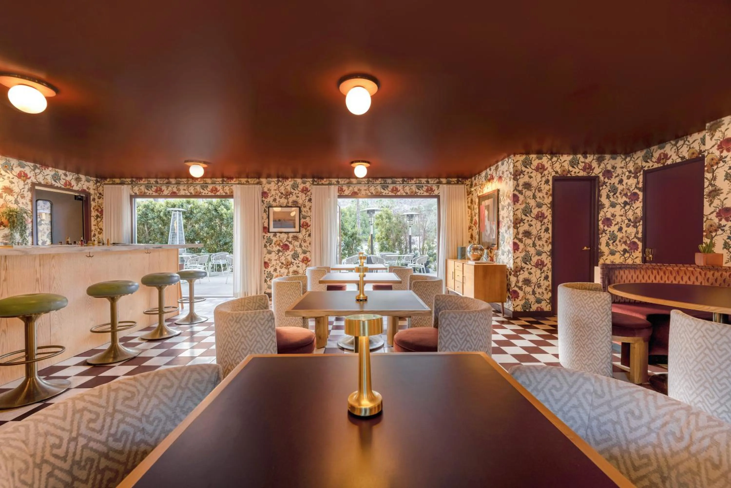 Dining area in Life House, Palm Springs