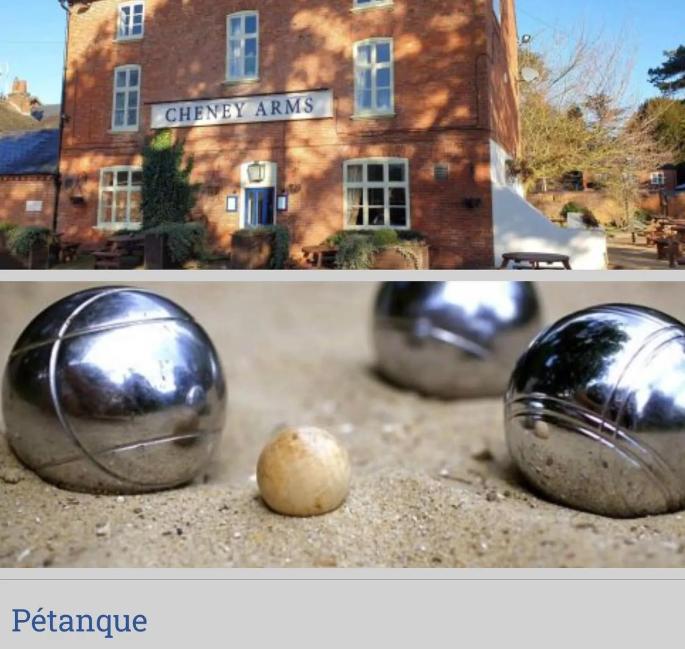 Activities in The Cheney Arms