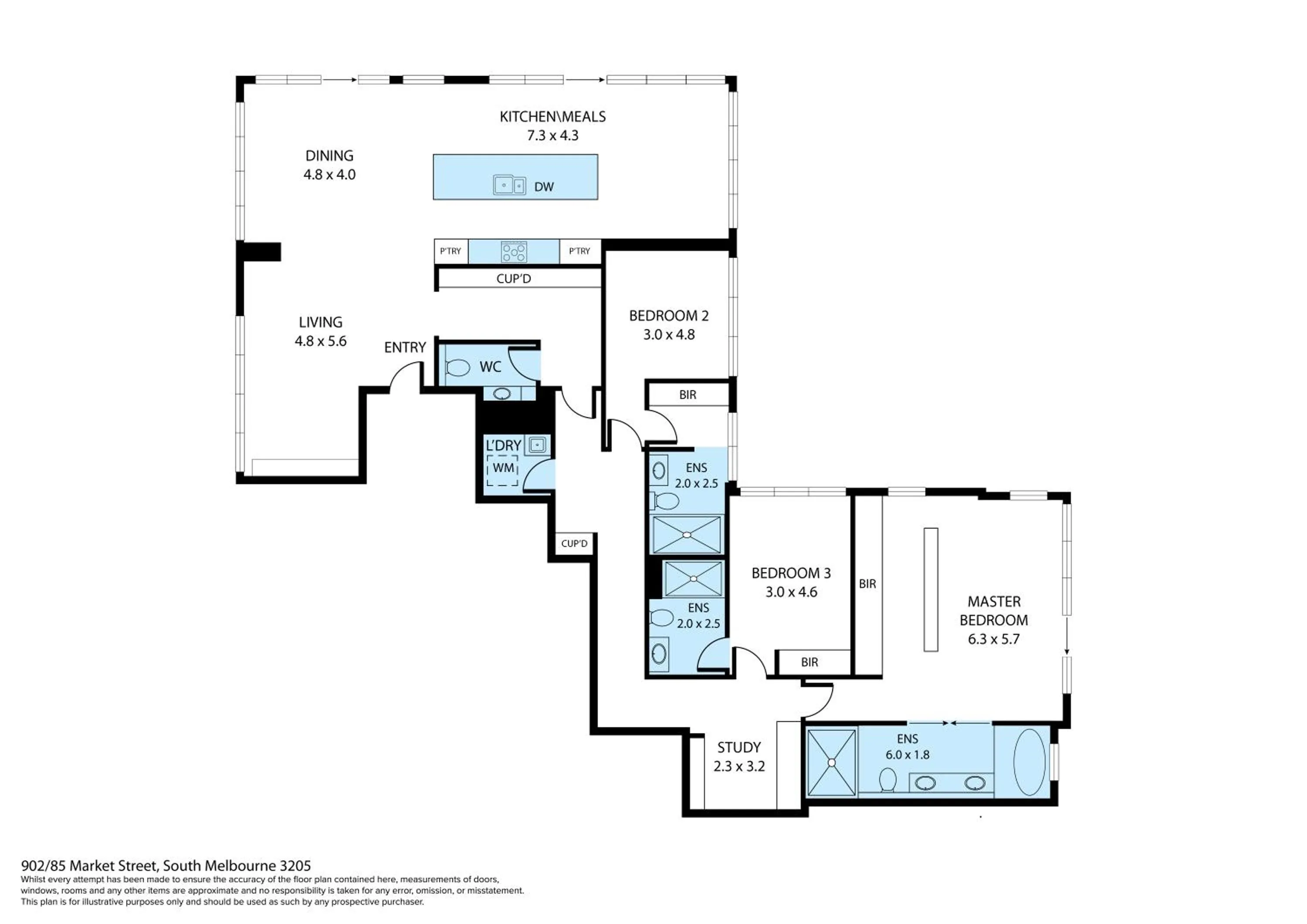Floor plan in Luxury Penthouse with Astonishing Bay and City Views