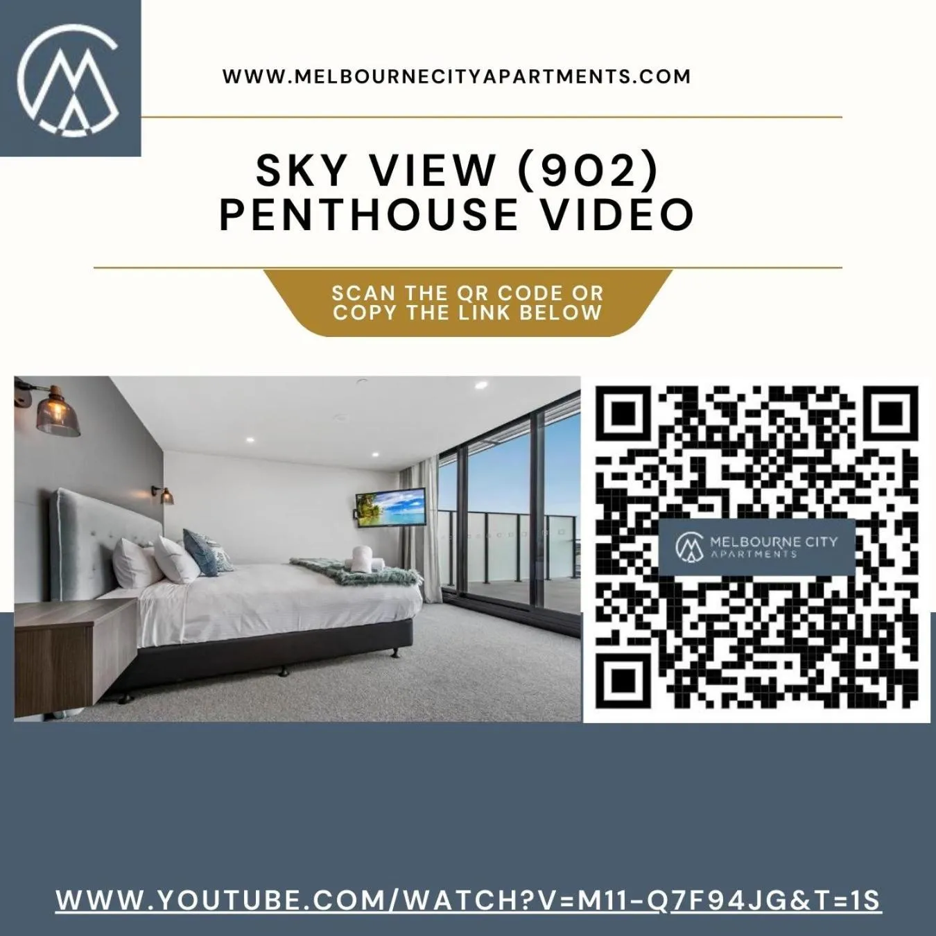 Bed in Luxury Penthouse with Astonishing Bay and City Views