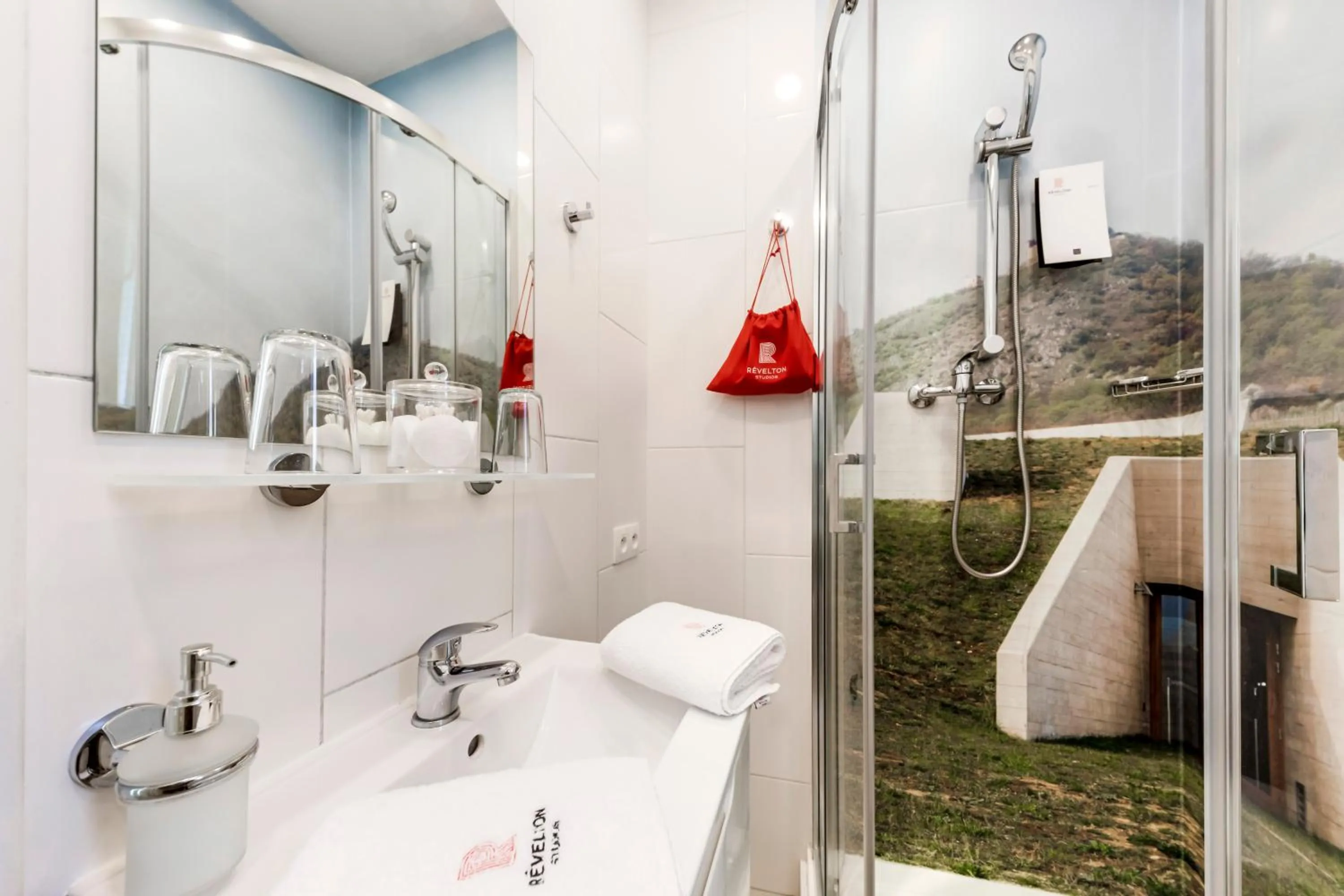 Shower in Revelton Studios Prague