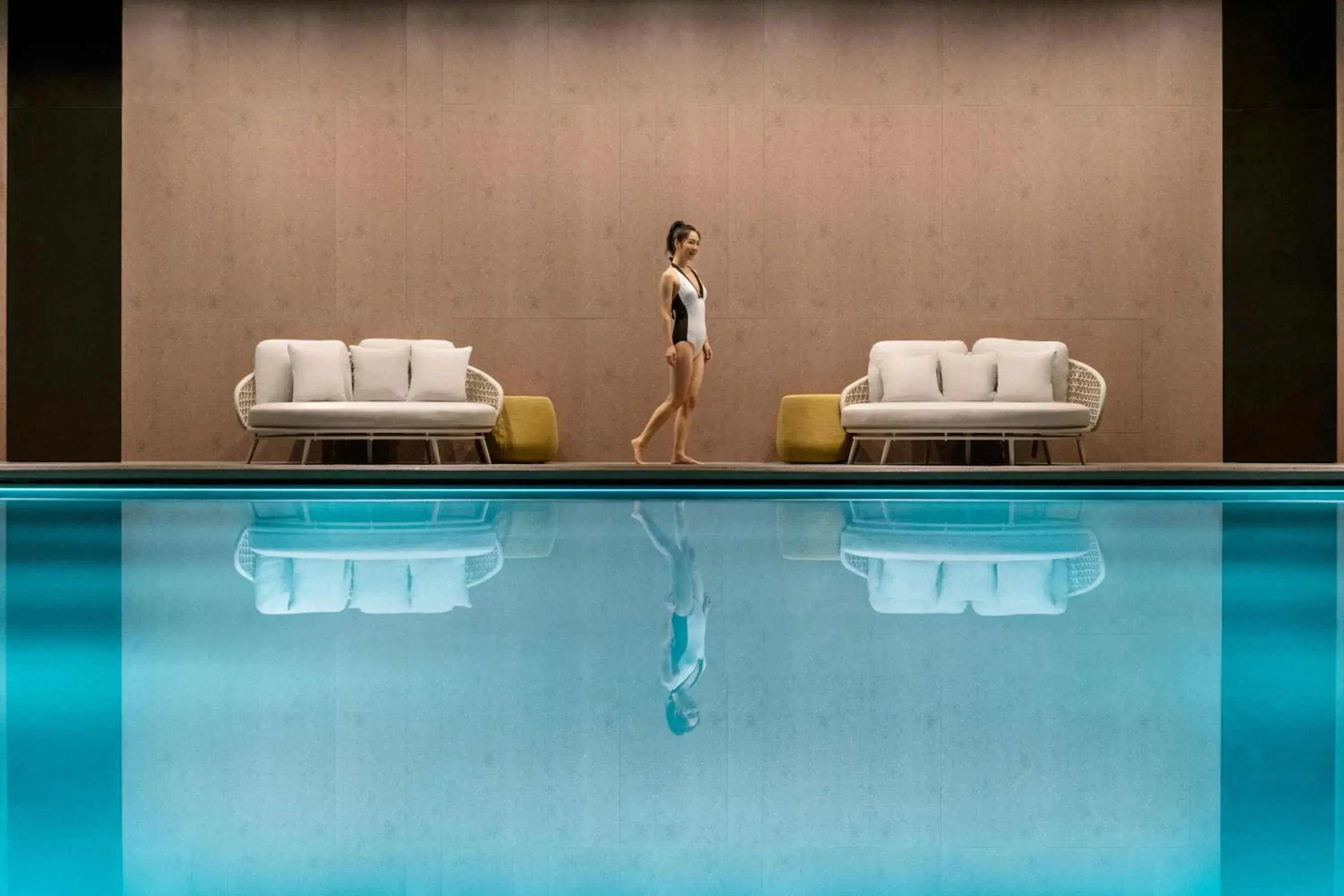 Swimming pool in Shangri-La Shougang Park, Beijing Swimming pool in Shangri-La Shougang Park, Beijing