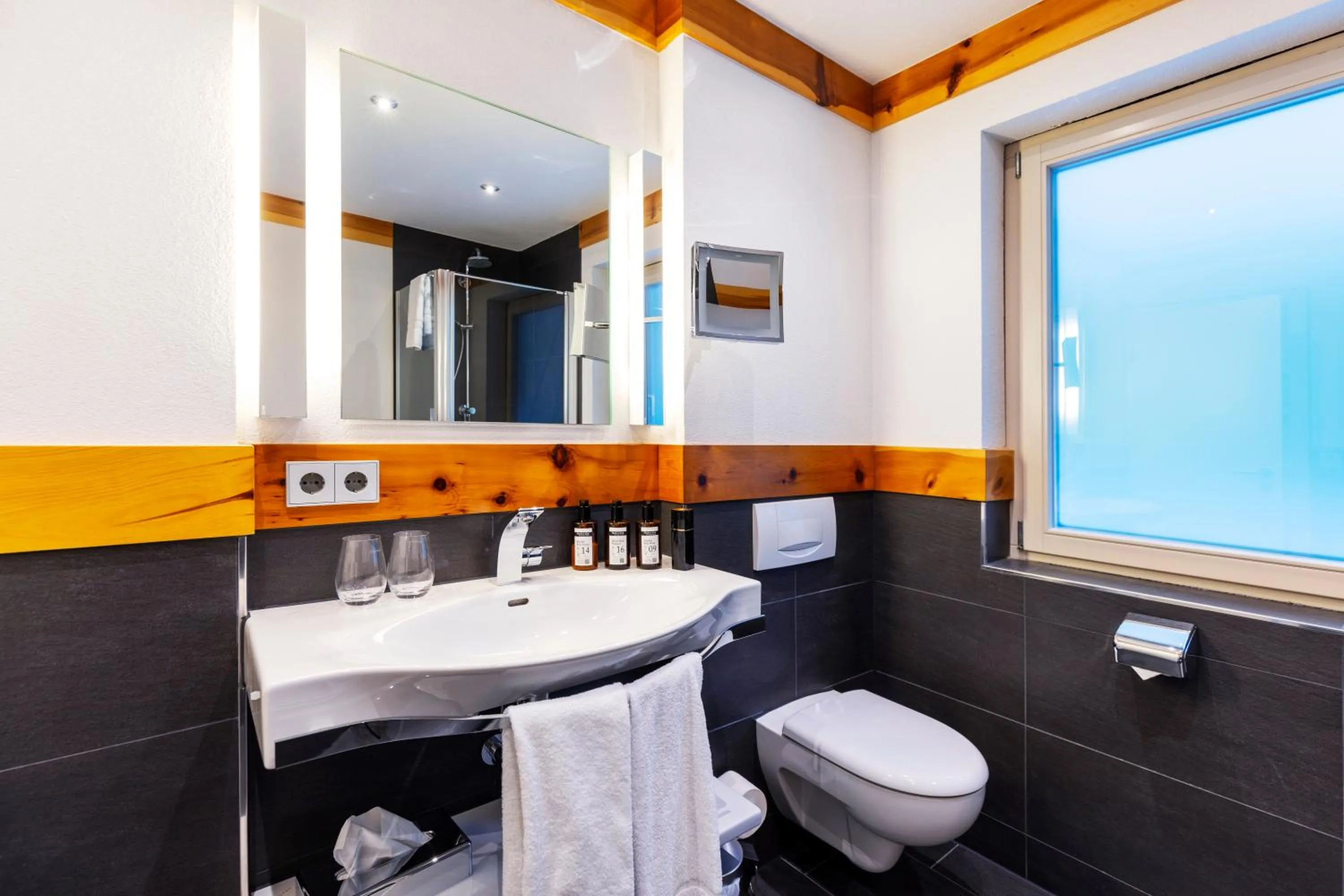 Bathroom in schlossmühle - lean luxury boutique hotel