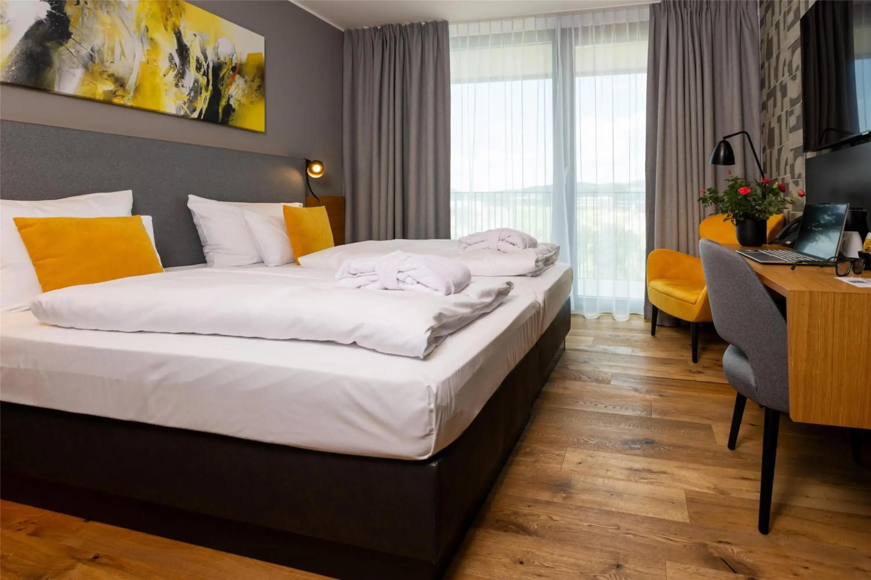 Comfort Twin Room with Balcony in Best Western Parkhotel Hagenberg Comfort Twin Room with Balcony in Best Western Parkhotel Hagenberg