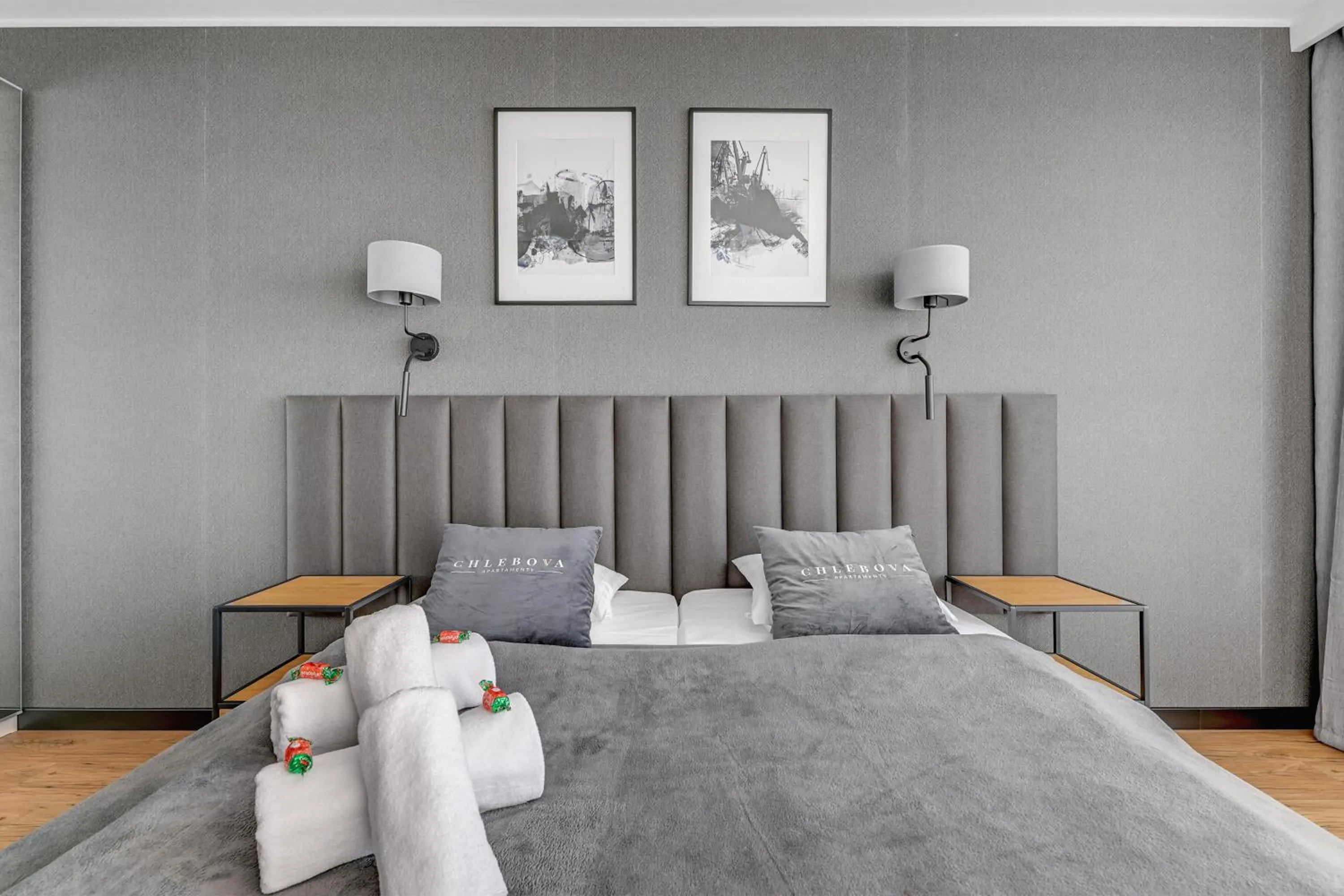 Bed in RentPlanet - Apartamenty Chlebova