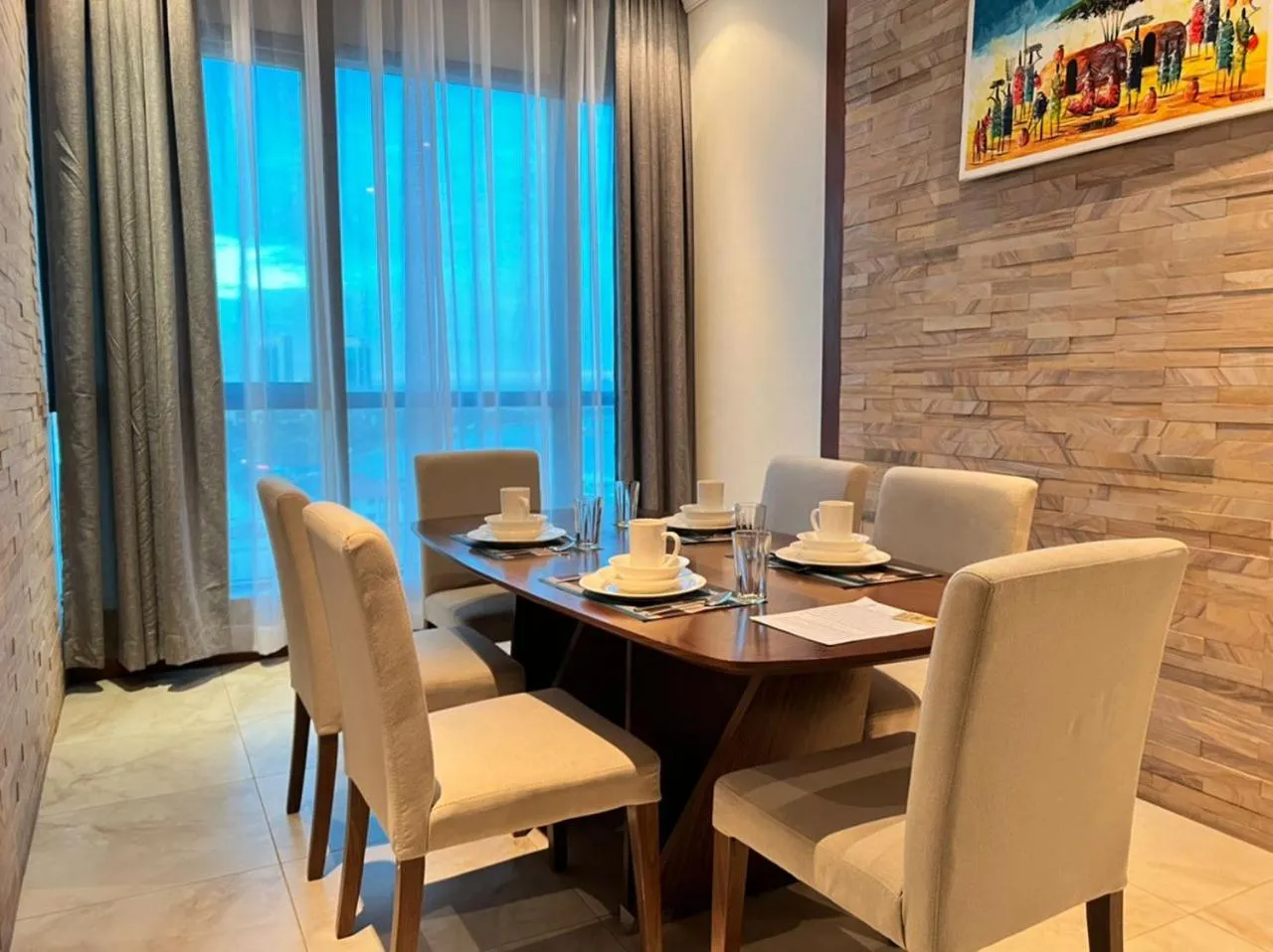 Dining area in Fairview Luxury Apartments