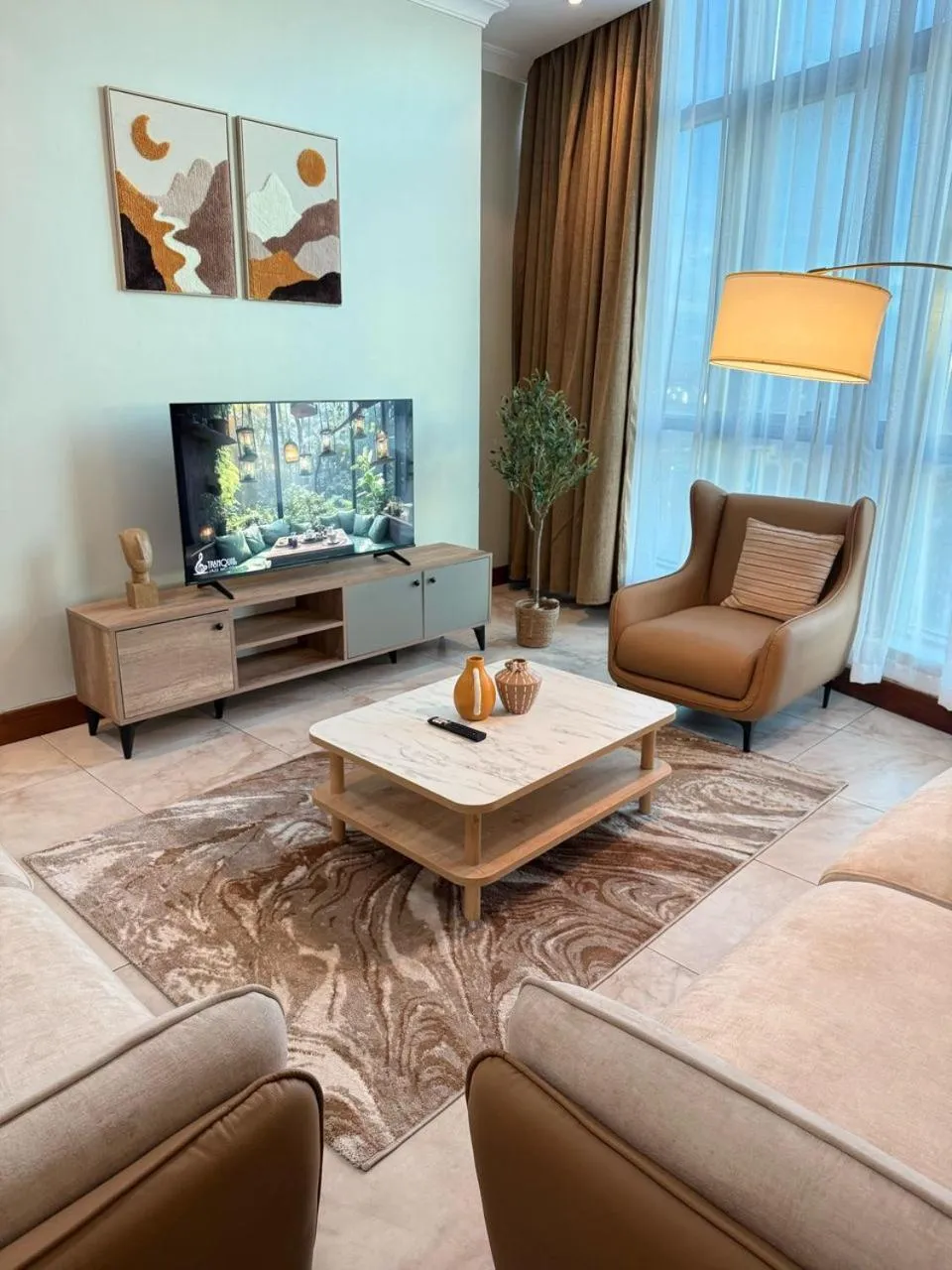 Living room in Fairview Luxury Apartments