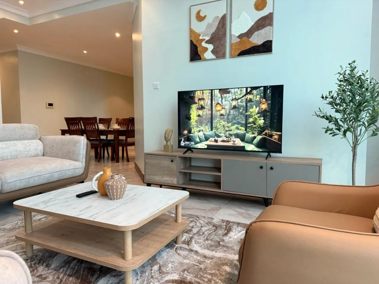 Living room in Fairview Luxury Apartments