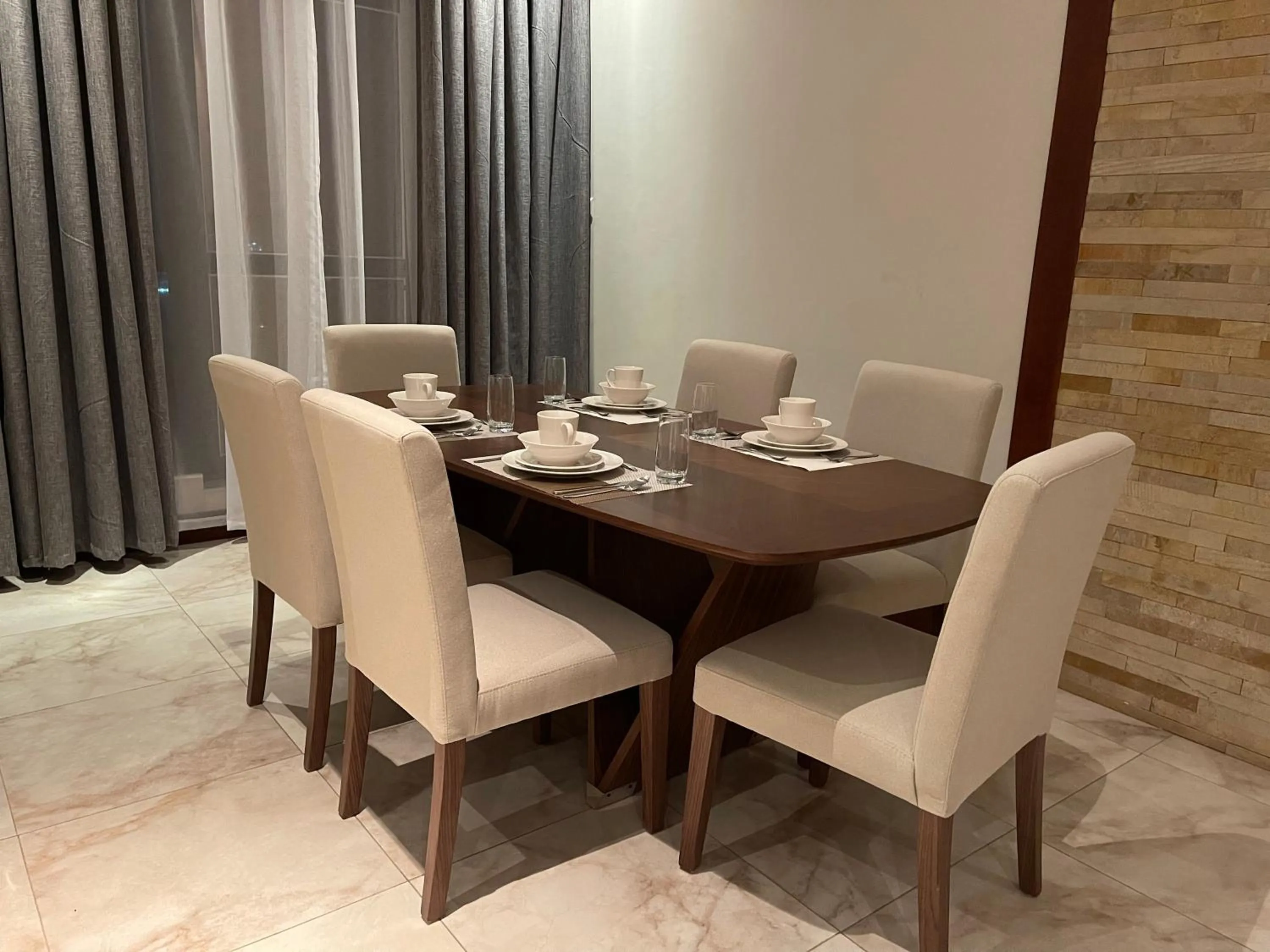 Dining area in Fairview Luxury Apartments