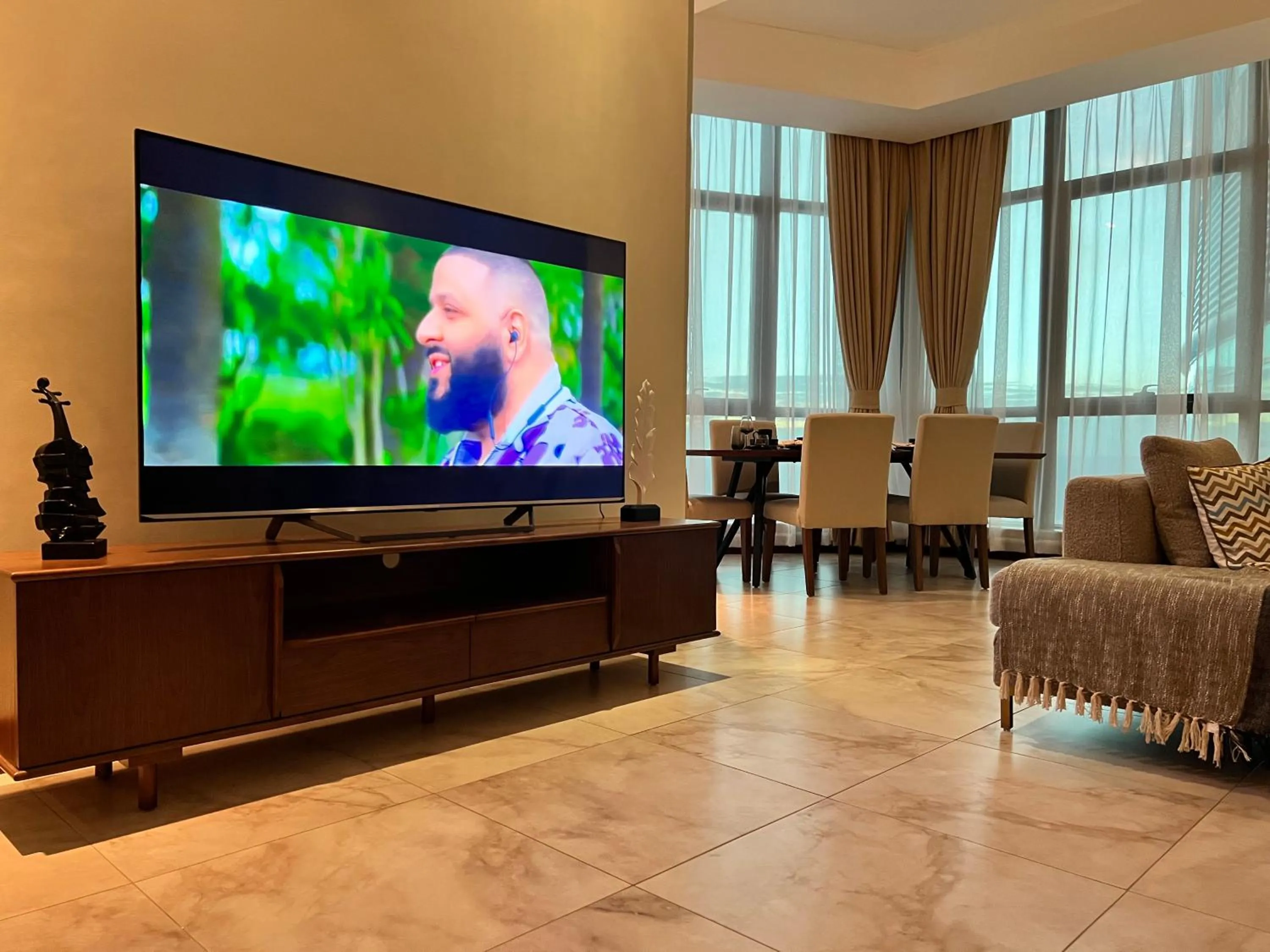 Communal lounge/ TV room in Fairview Luxury Apartments